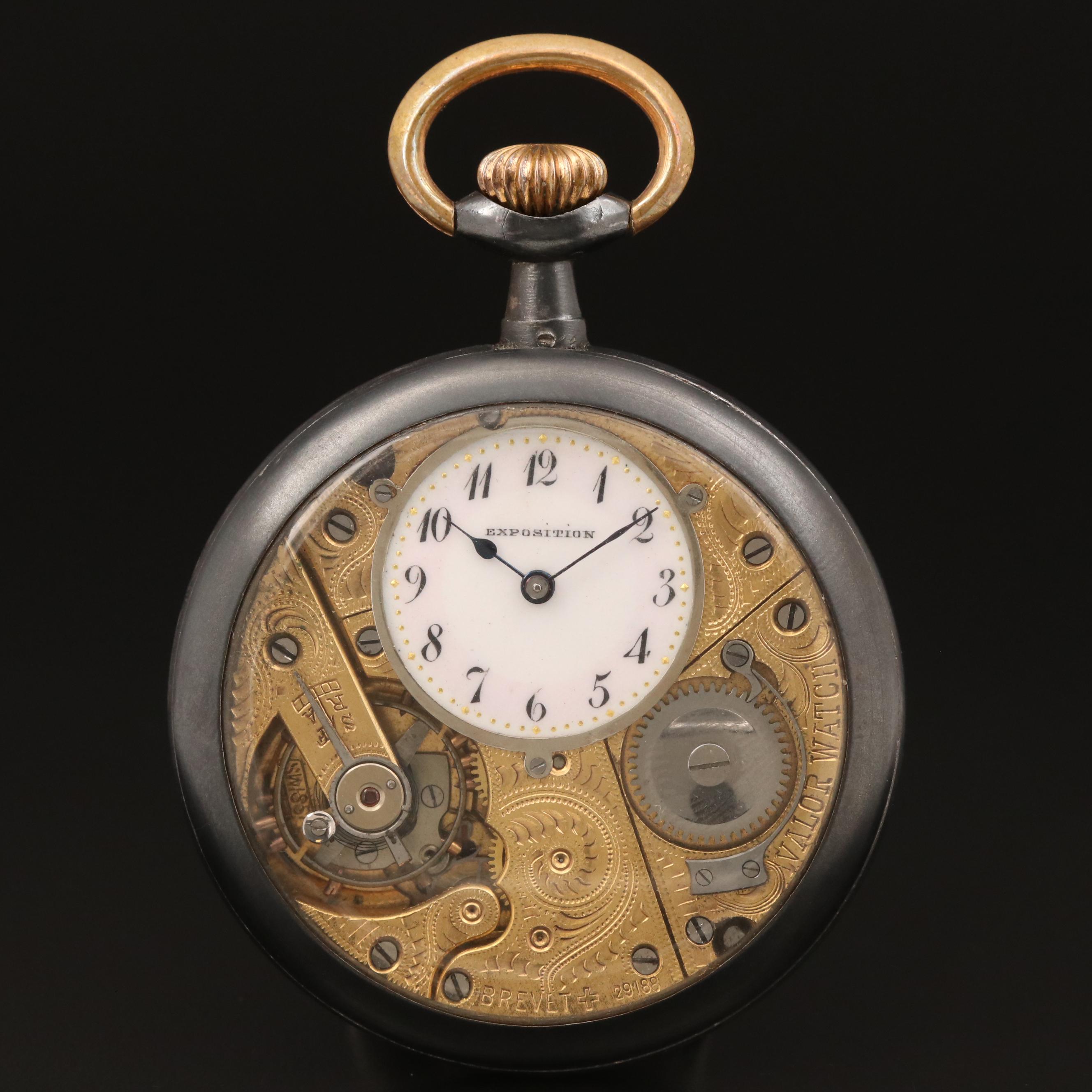 Swiss Valor Watch Co. Exposition Pocket Watch
