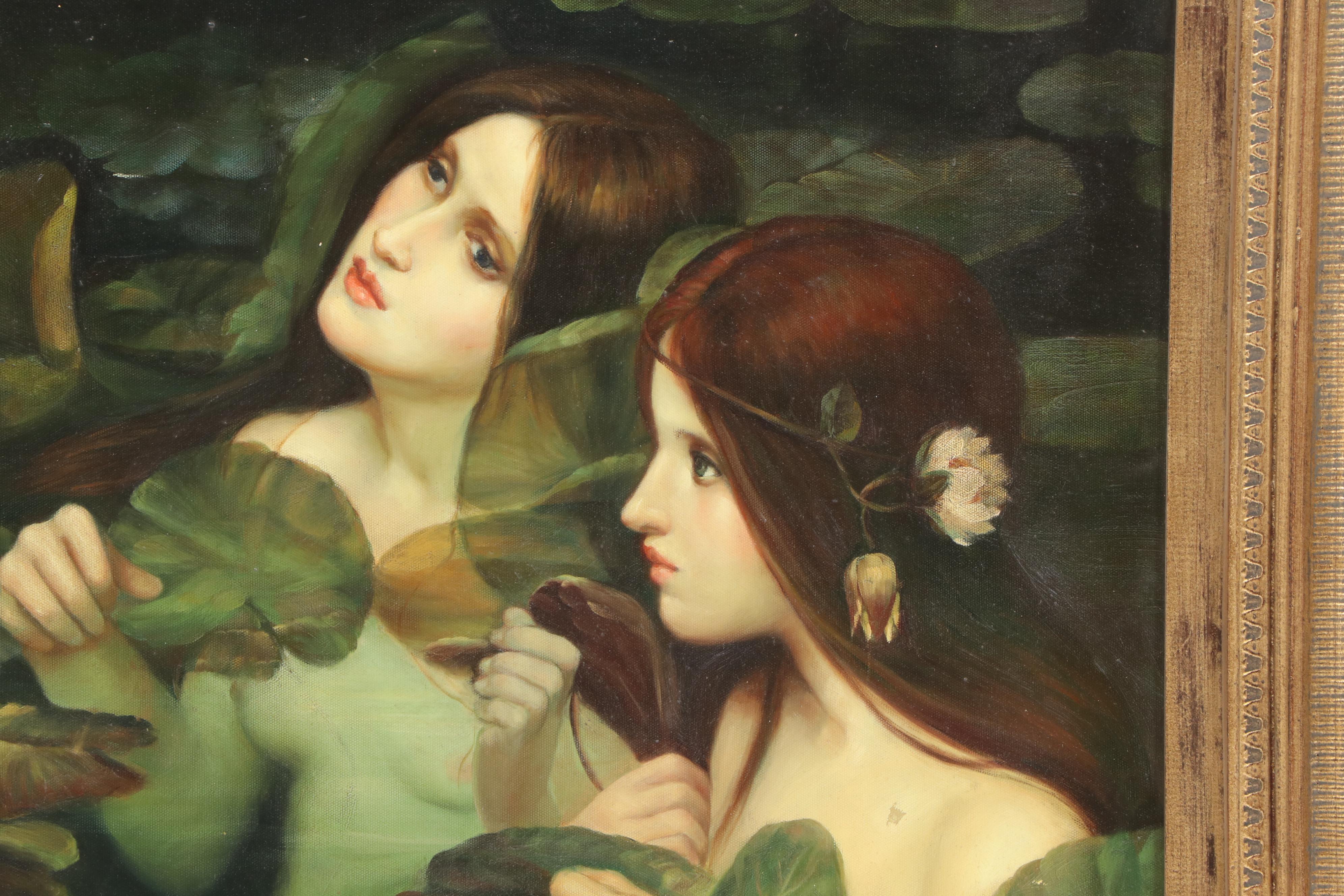 Large-Scale Oil Painting after John William Waterhouse "Hylas and the Nymphs"