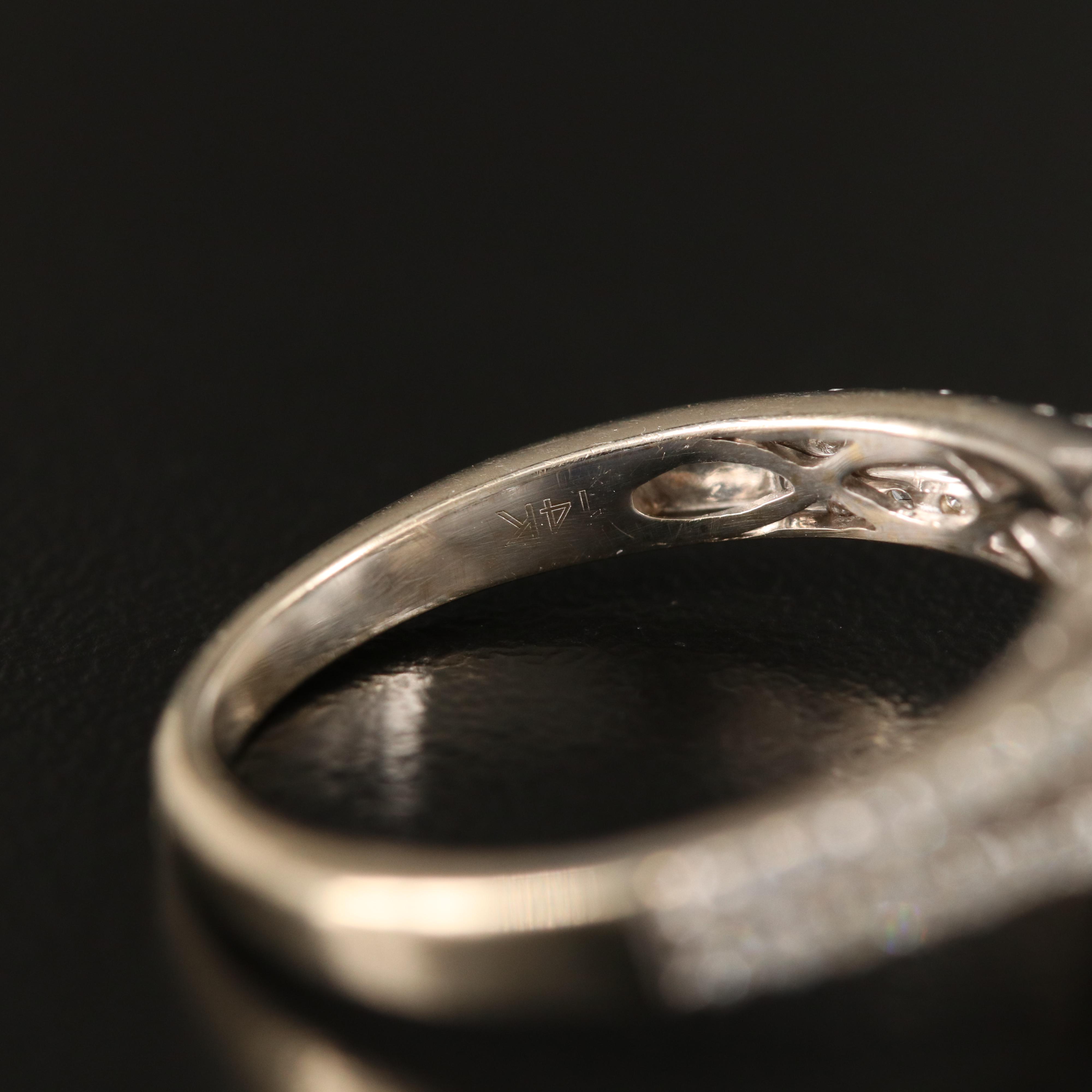 14K Diamond Cluster Ring