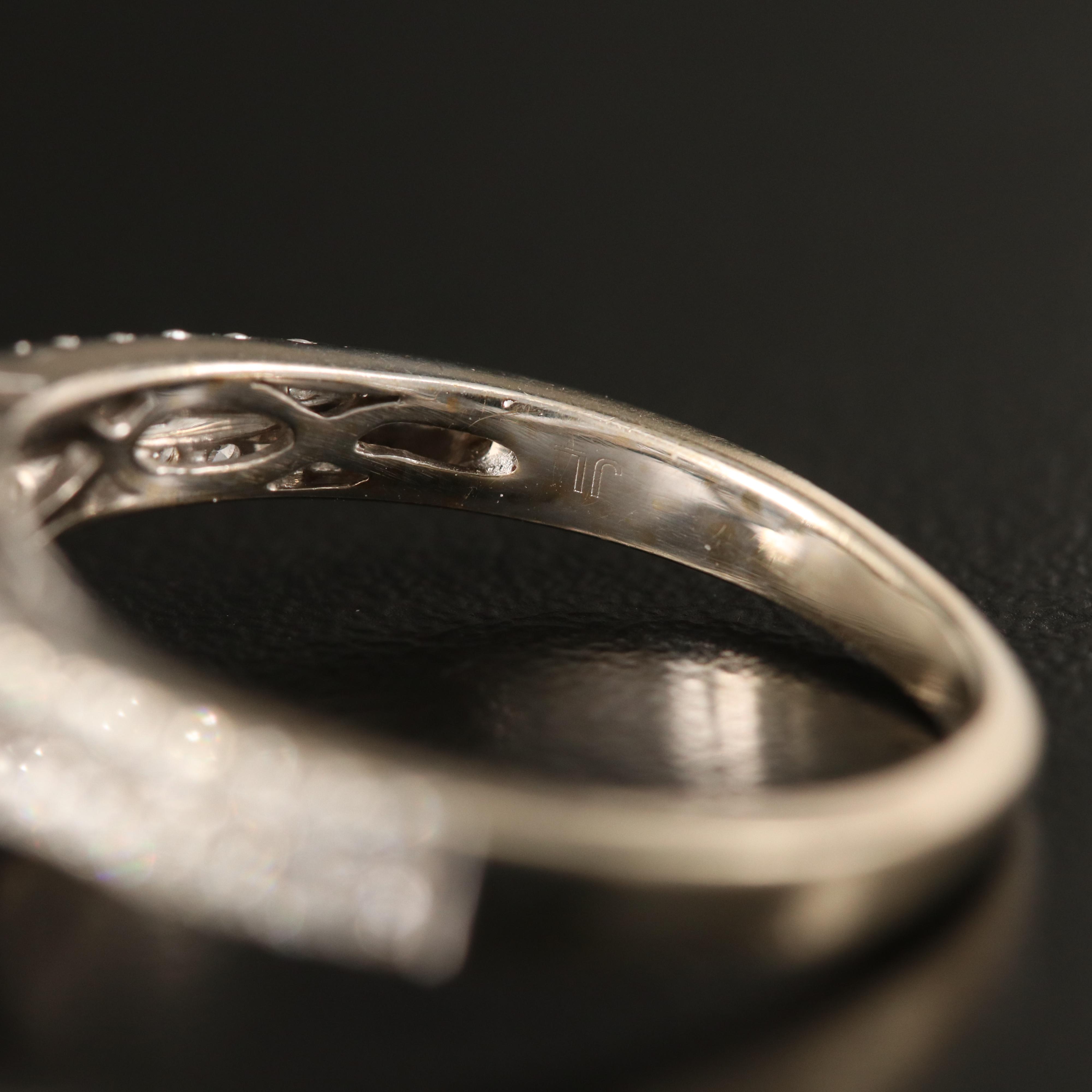 14K Diamond Cluster Ring