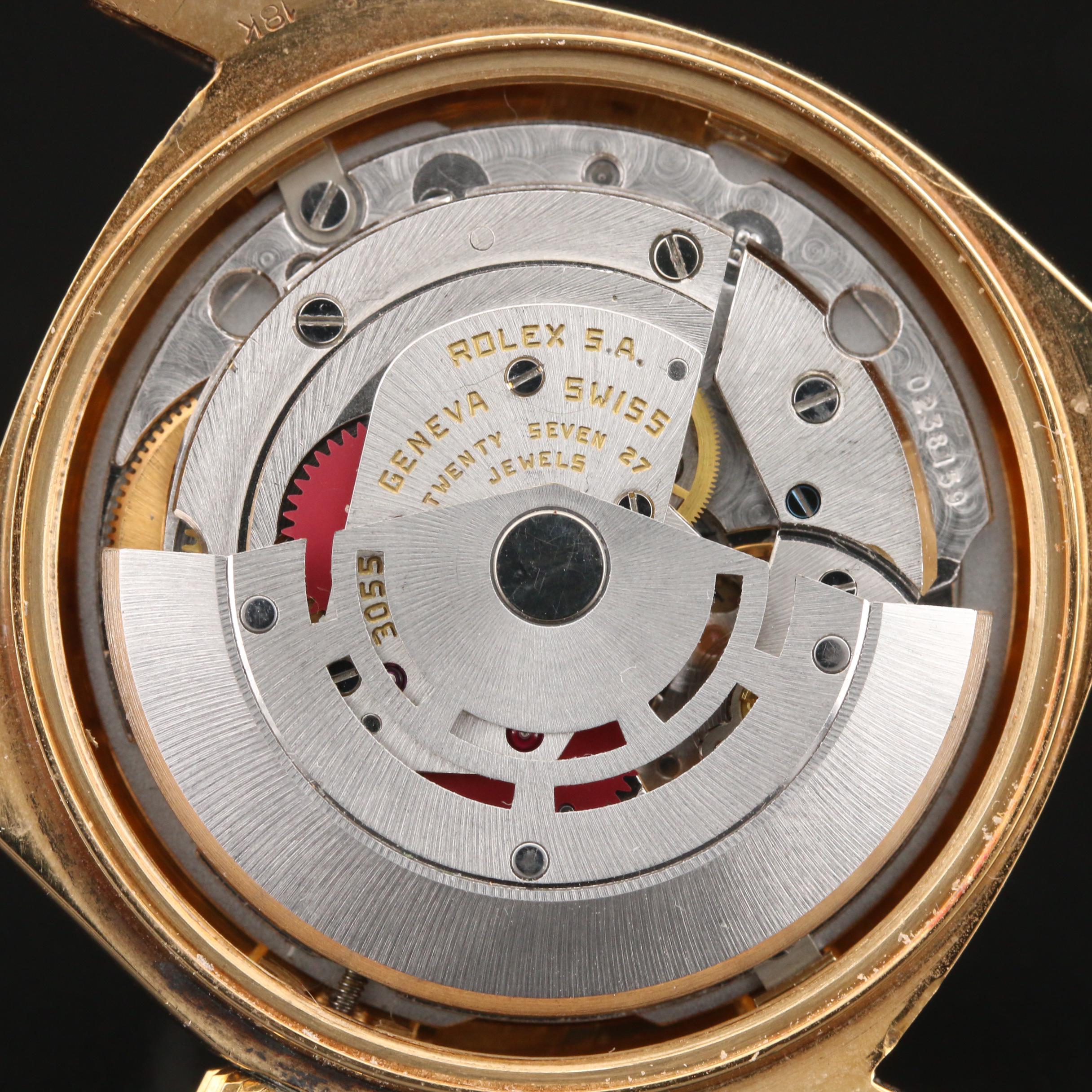 1979 Rolex 18K Yellow Gold 1.15 CTW Diamond Day-Date Watch