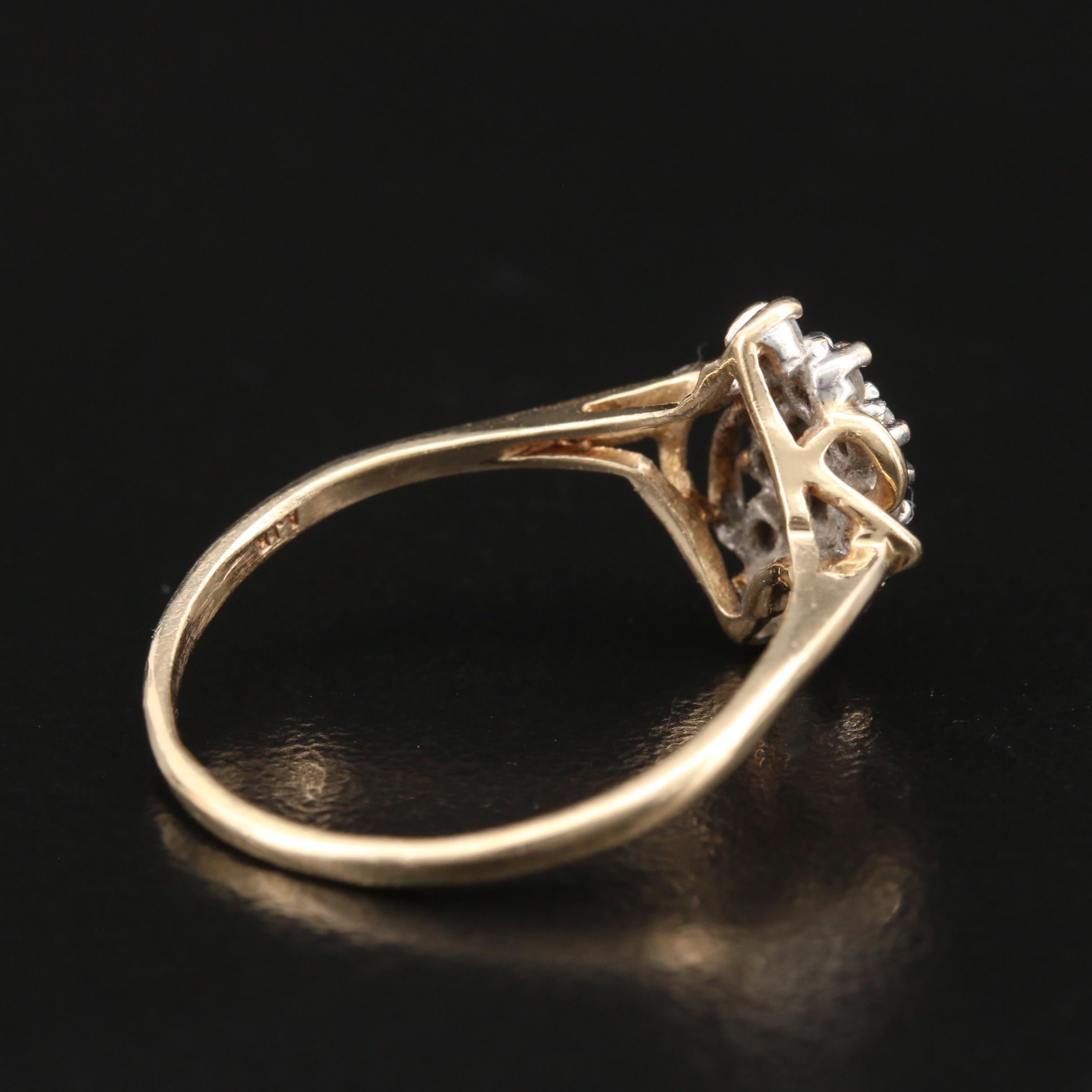 10K Diamond Cluster Ring