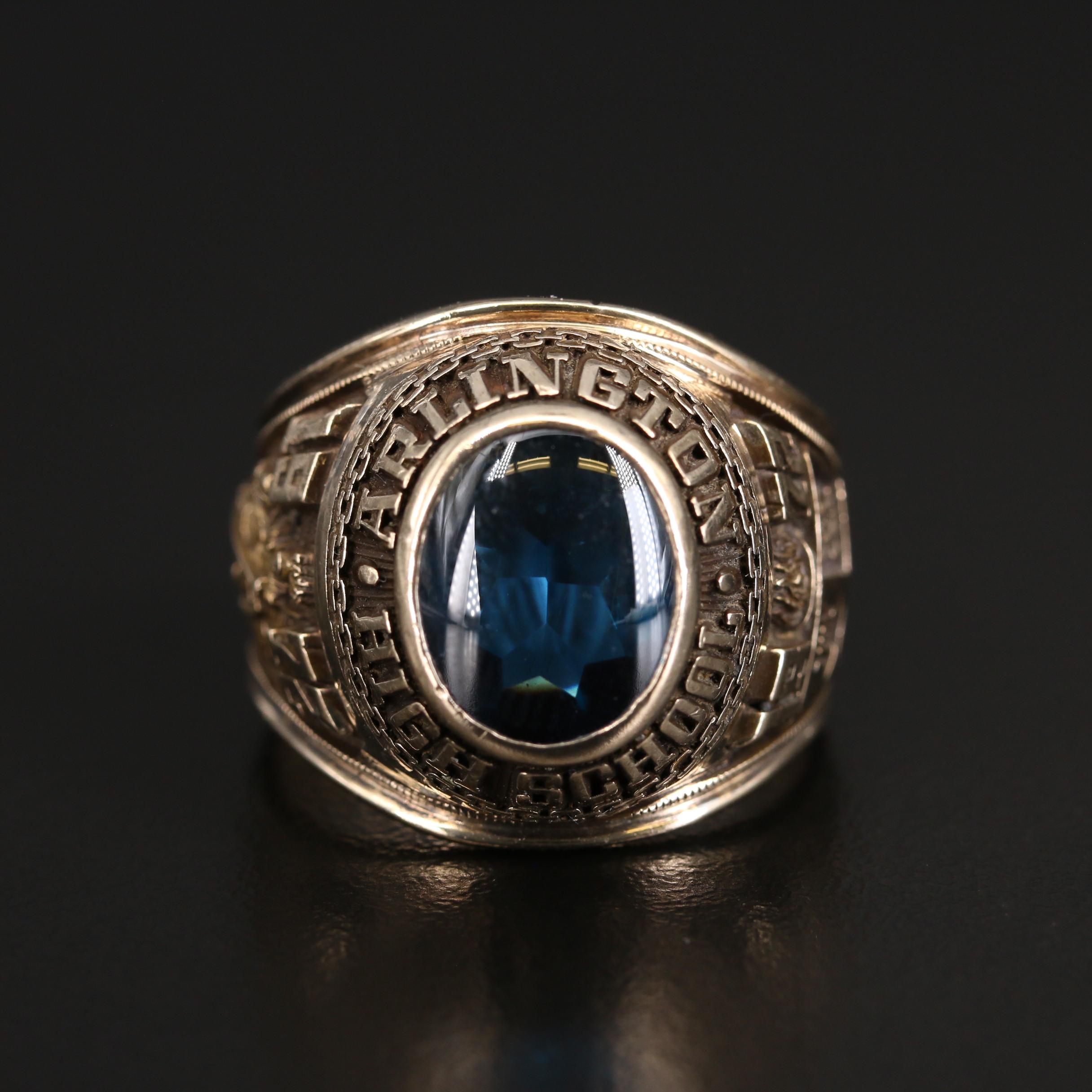 カレッジリング 10K STERLING HERFF JONES社 1930年代 qoj.YRO07 10K HERFF jones U.S. vintage カレッジリング ヴィンテージ