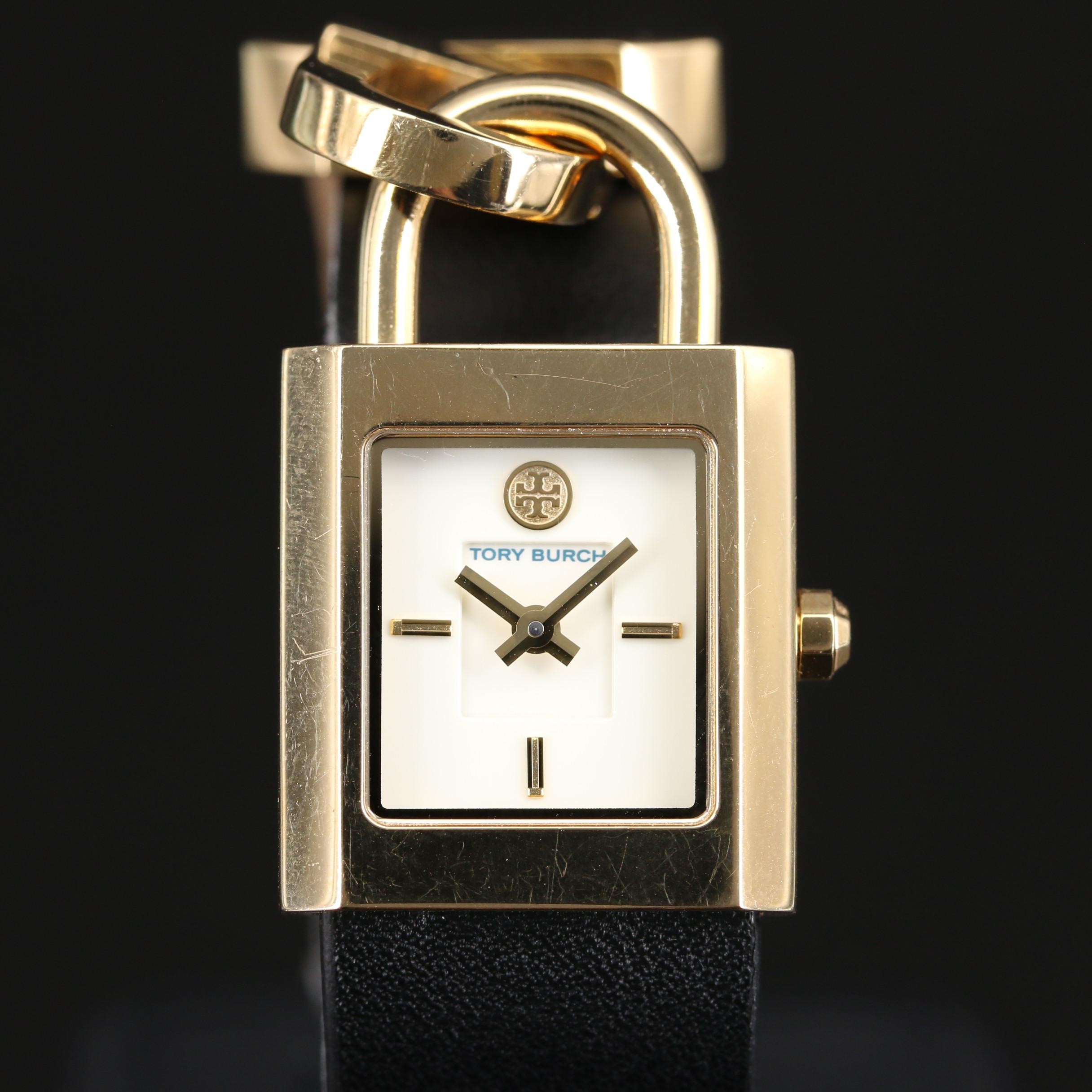 Tory Burch "Surrey" Gold Tone Stainless Steel Quartz Watch