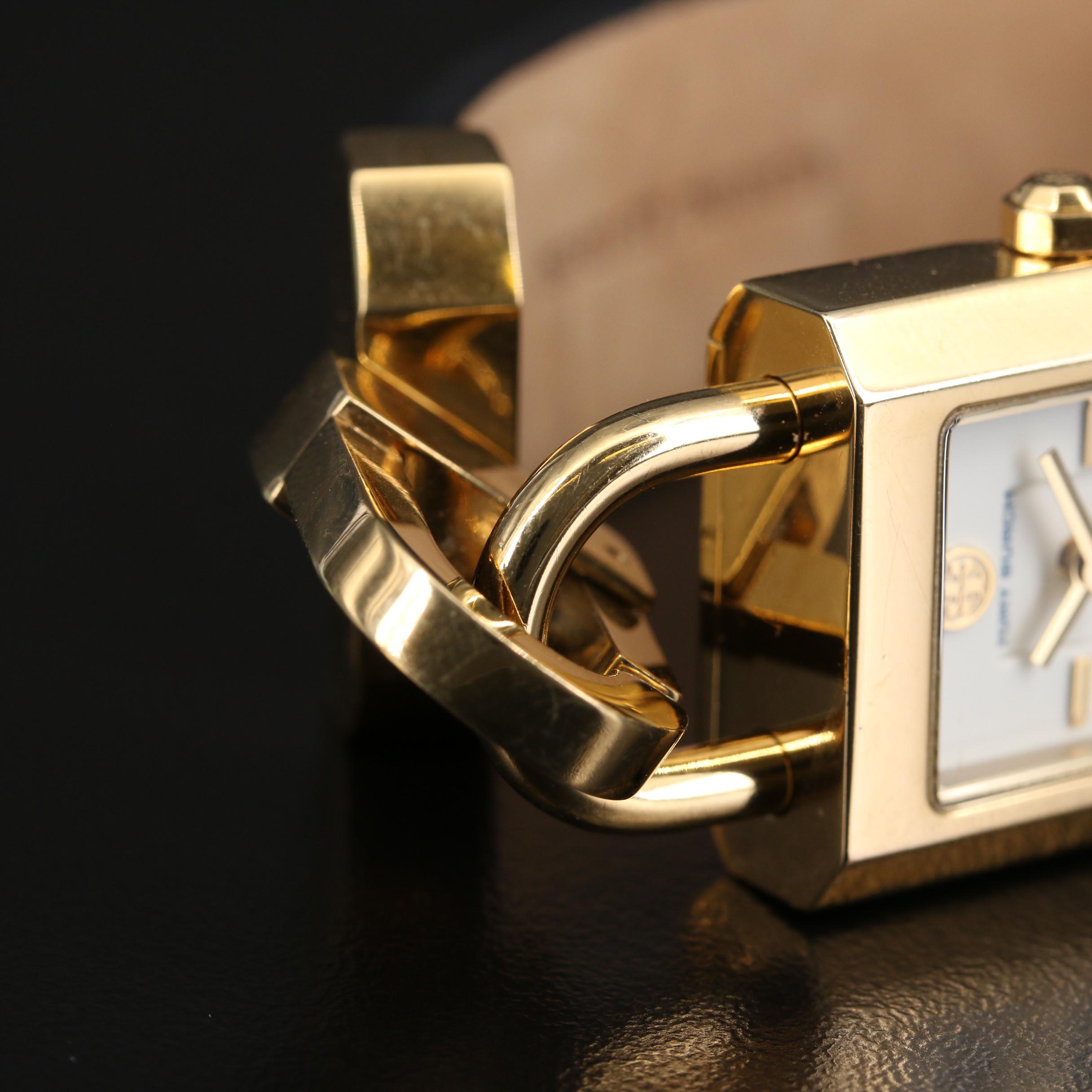 Tory Burch "Surrey" Gold Tone Stainless Steel Quartz Watch