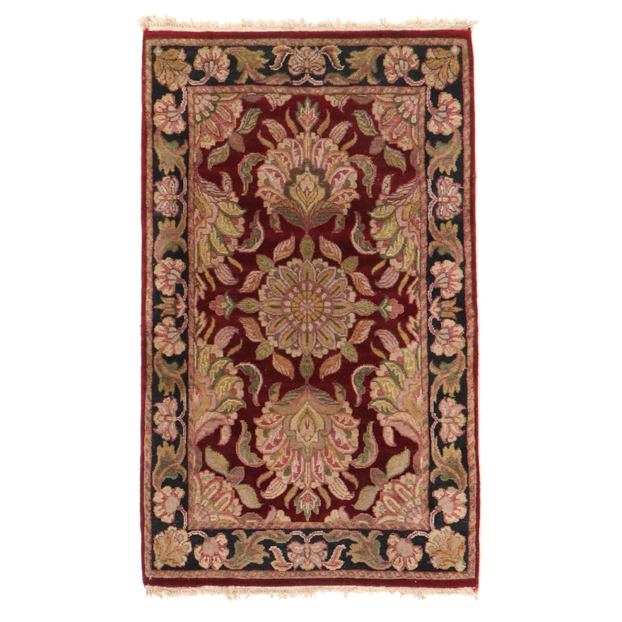 3'2 x 5'4 Hand-Knotted Indian Agra Wool Area Rug