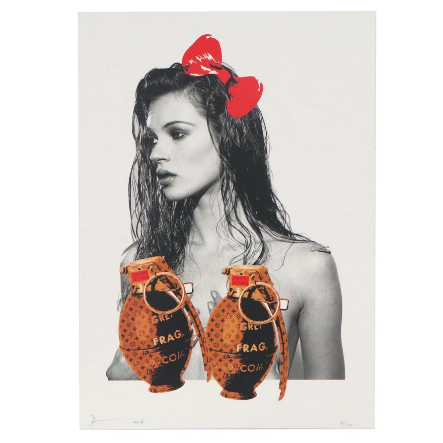 Death NYC Pop Art Graphic Print of Kate Moss