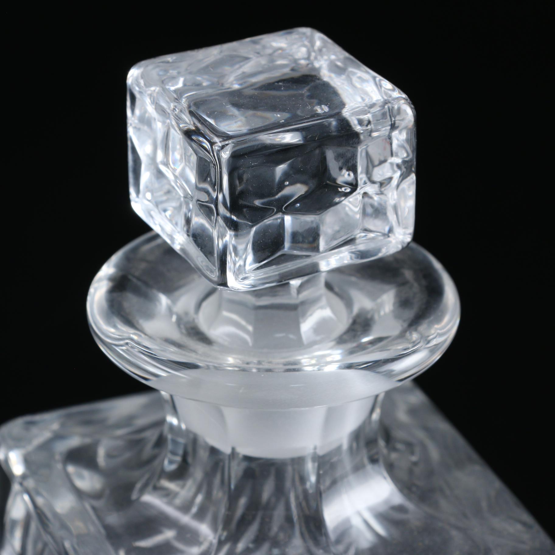 Fostoria "American" Pressed Glass Decanter, Tray and Tumblers