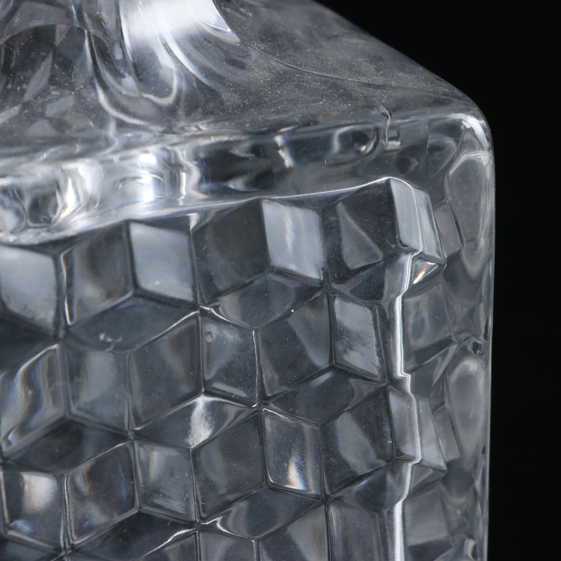 Fostoria "American" Pressed Glass Decanter, Tray and Tumblers