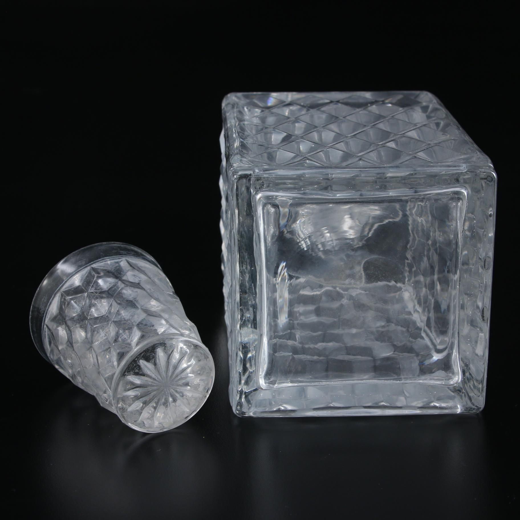 Fostoria "American" Pressed Glass Decanter, Tray and Tumblers