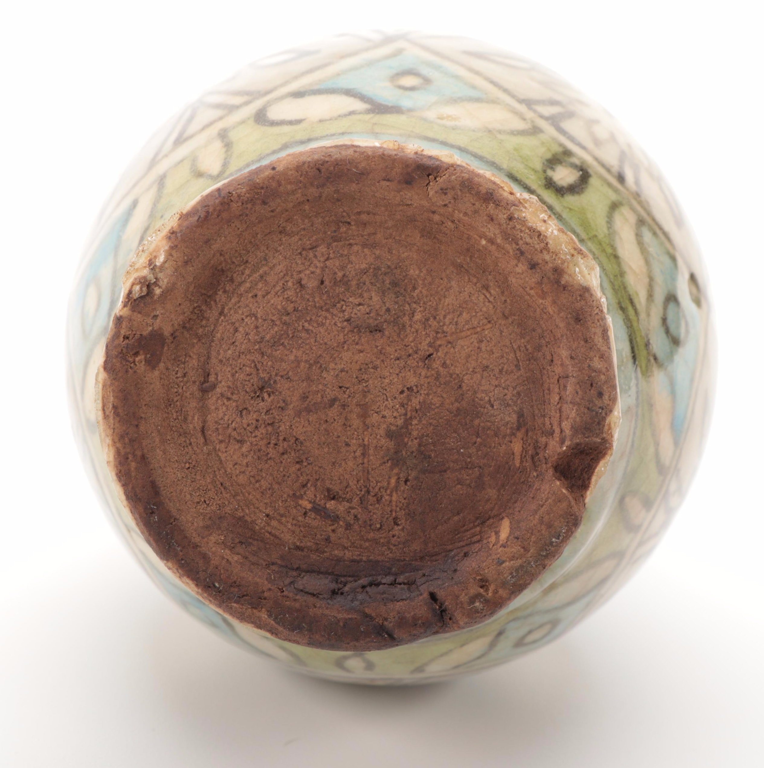 Persian Qajar Pottery Bottles and Vase, 19th Century