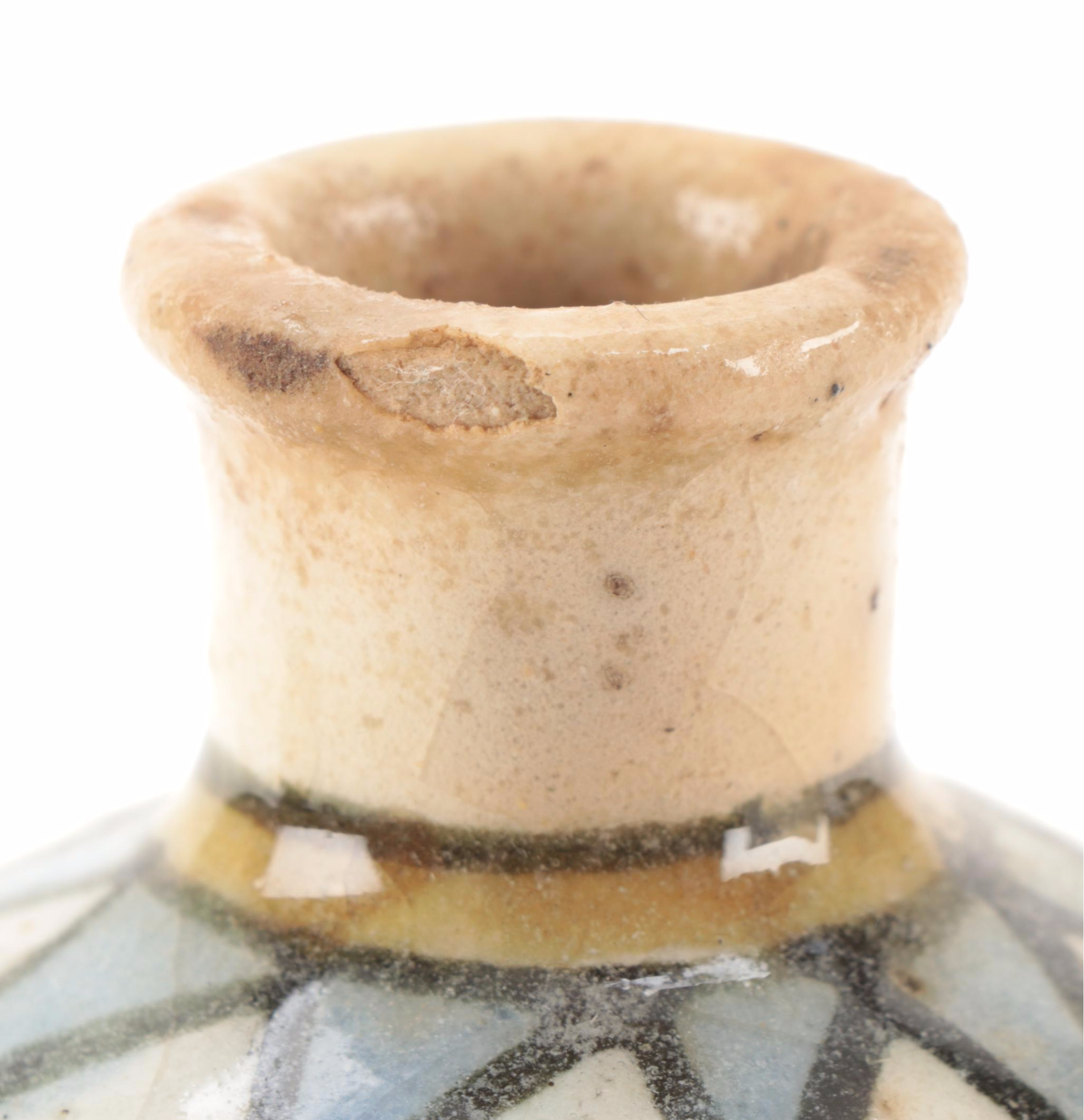 Persian Qajar Pottery Bottles and Vase, 19th Century