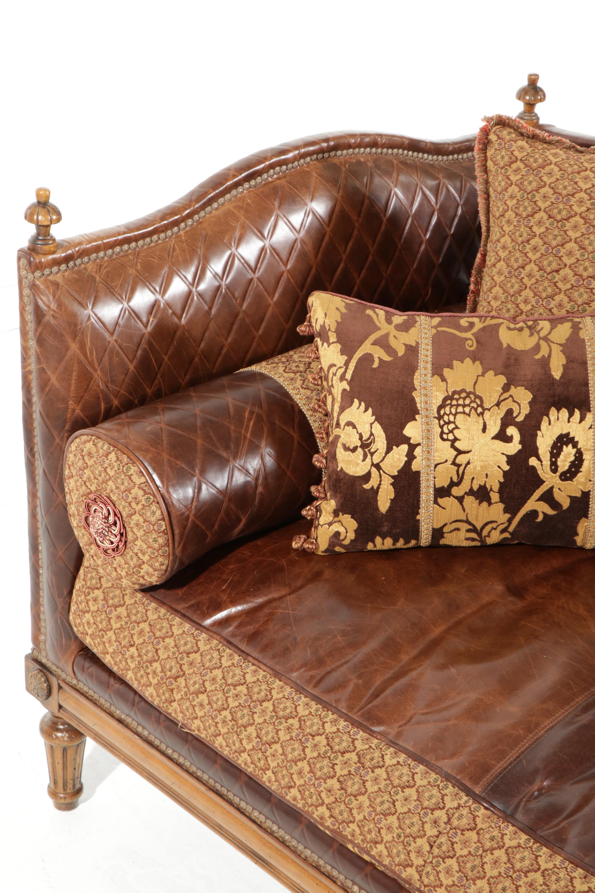 Key City Furniture "Jeff Zimmerman Collection" Leather Sofa