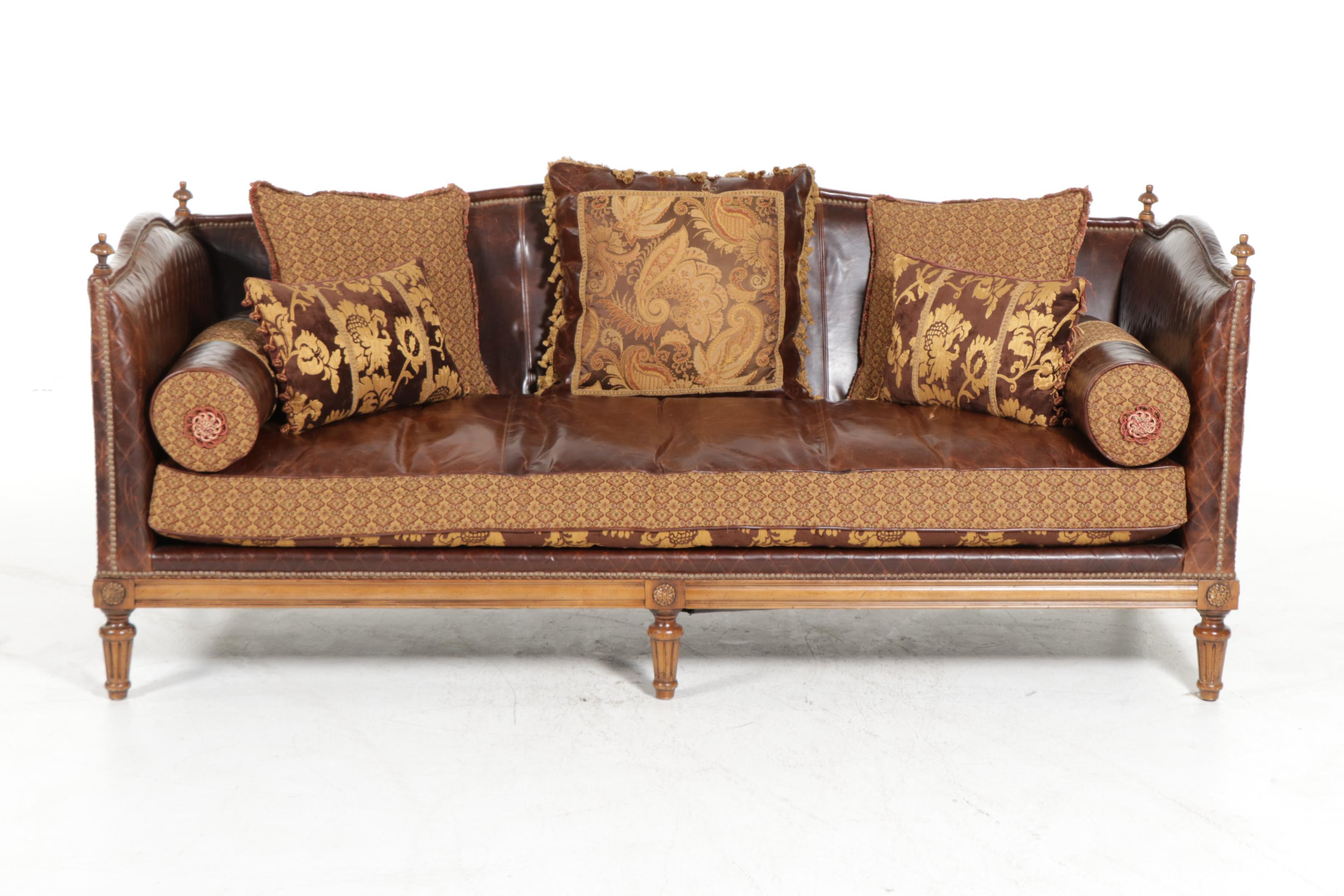 Key City Furniture "Jeff Zimmerman Collection" Leather Sofa