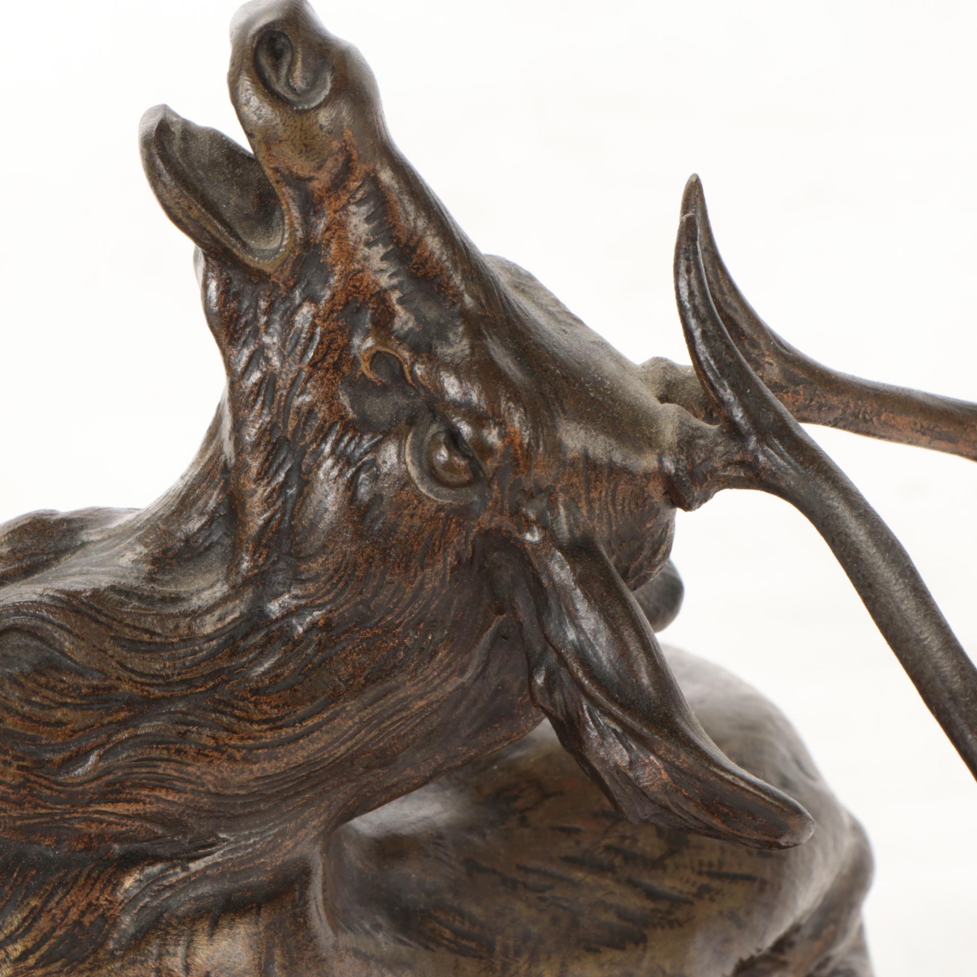 Bronze Sculpture after Thomas François Cartier "Combat de Cerfs"