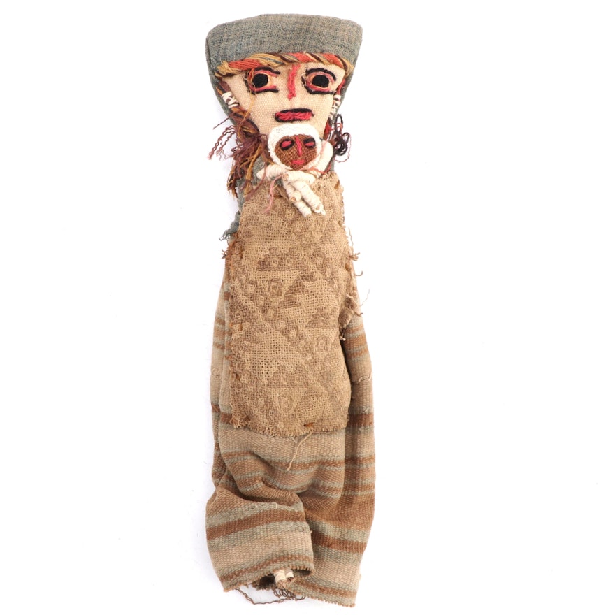 Chancay Mother and Child Burial Cloth Doll, Peru