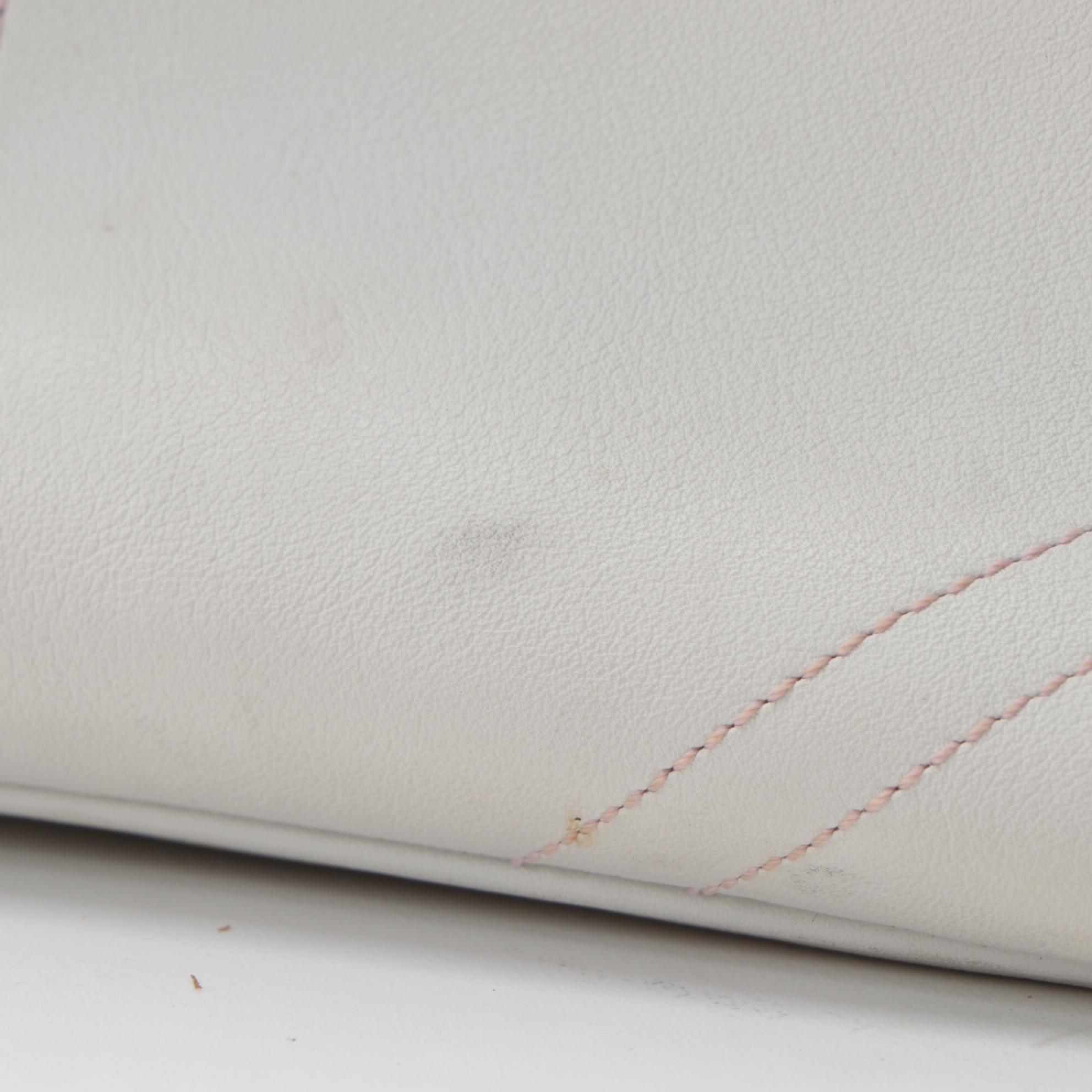 Coach Limited Edition Poppy Gallery Shoulder Tote in White Leather with Appliqué