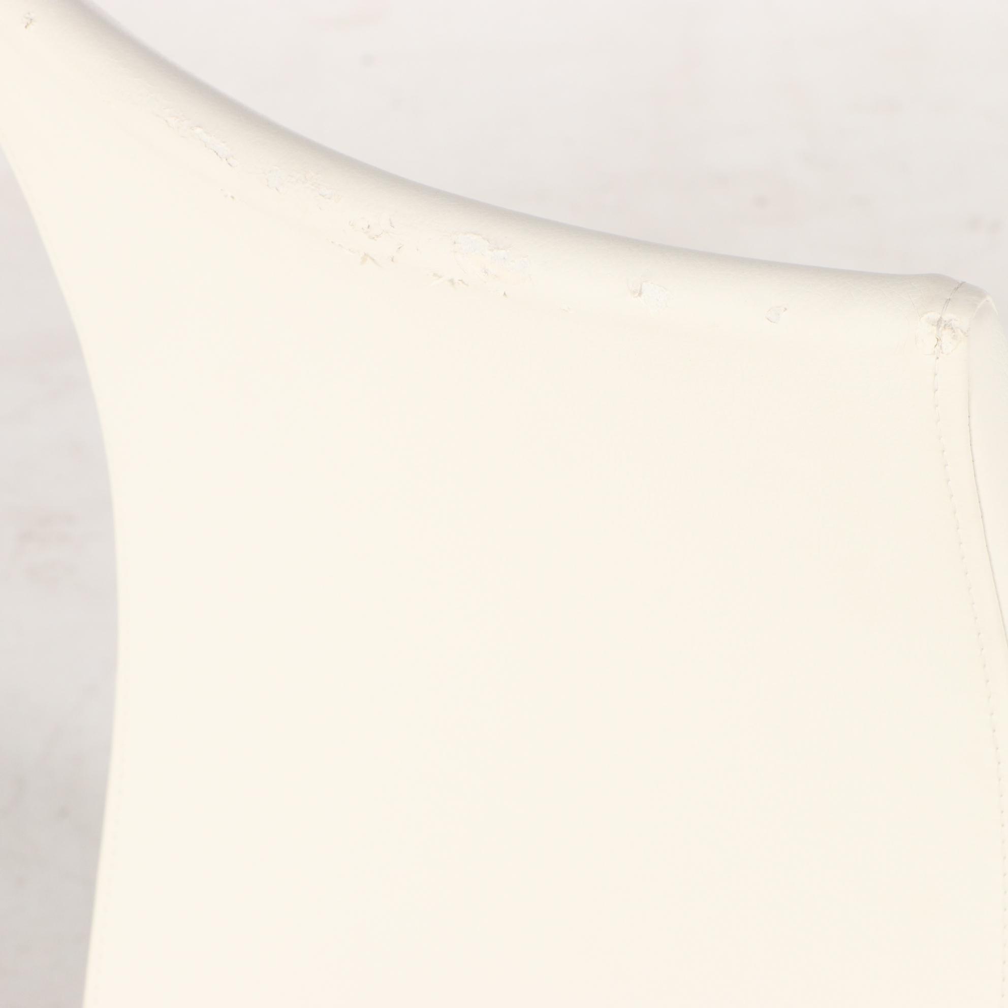 Eight Chrome and Faux Leather Dining Side Chairs