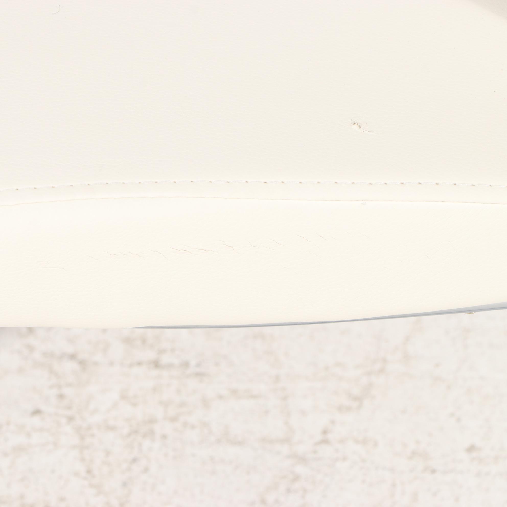 Eight Chrome and Faux Leather Dining Side Chairs