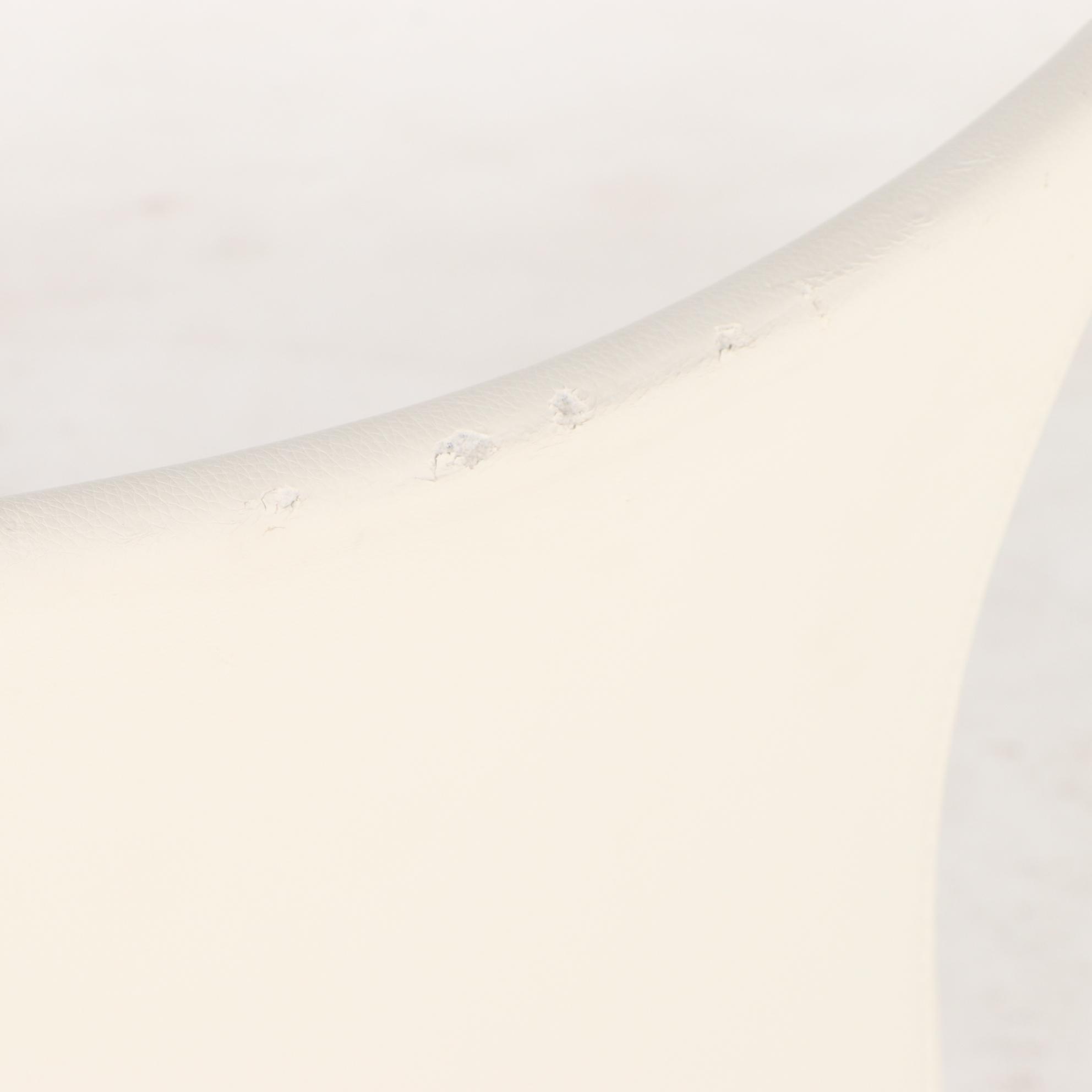 Eight Chrome and Faux Leather Dining Side Chairs