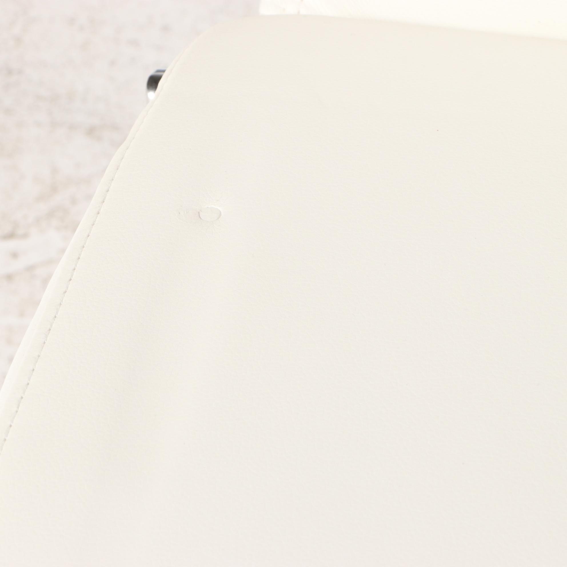 Eight Chrome and Faux Leather Dining Side Chairs