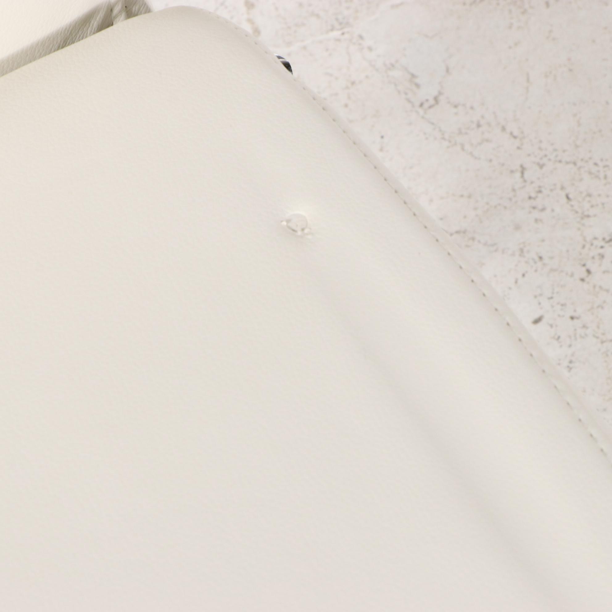 Eight Chrome and Faux Leather Dining Side Chairs