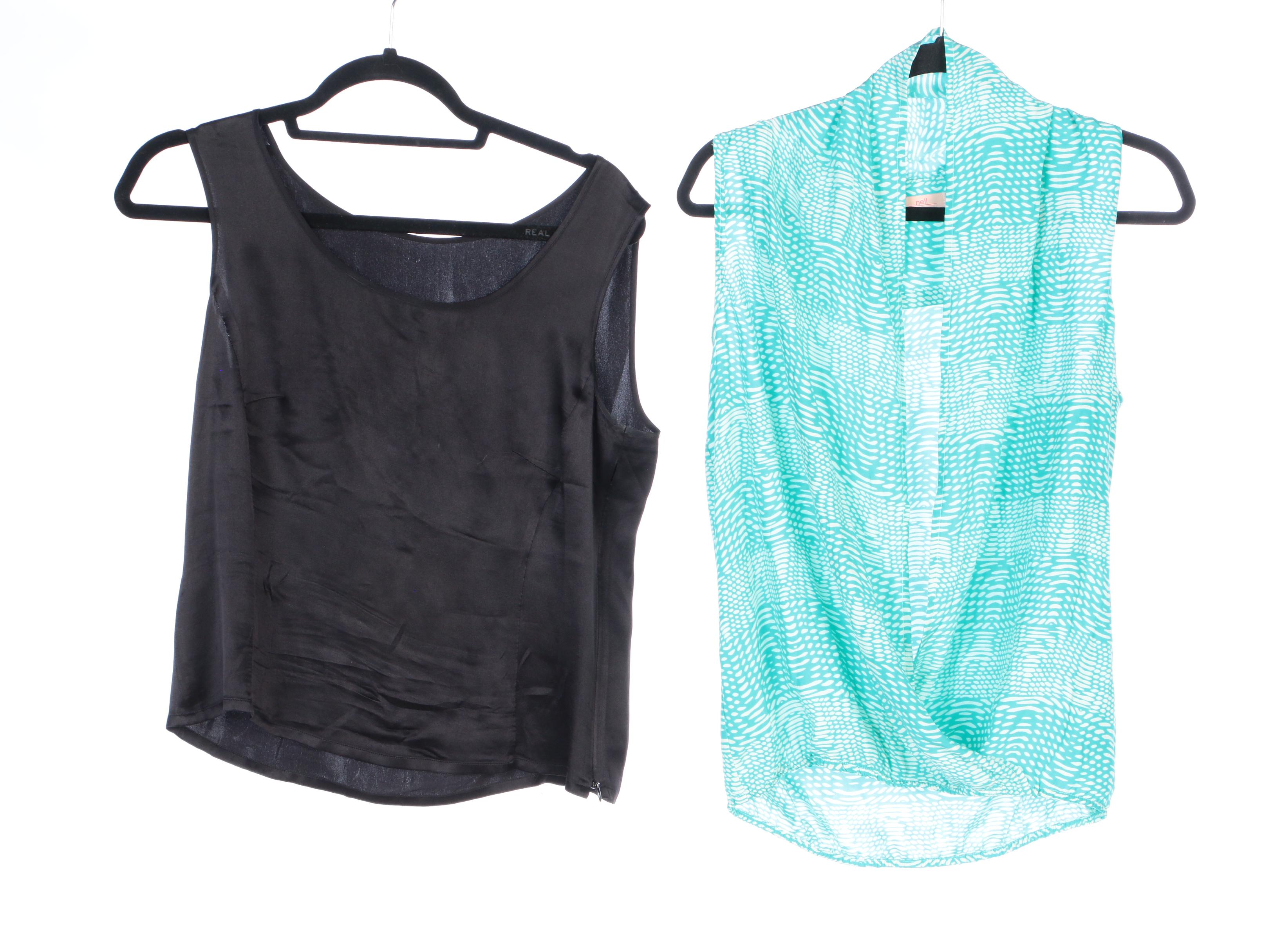 Lafayette 148 Barrow Trousers and V-Neck Top with Other Sleeveless Tops