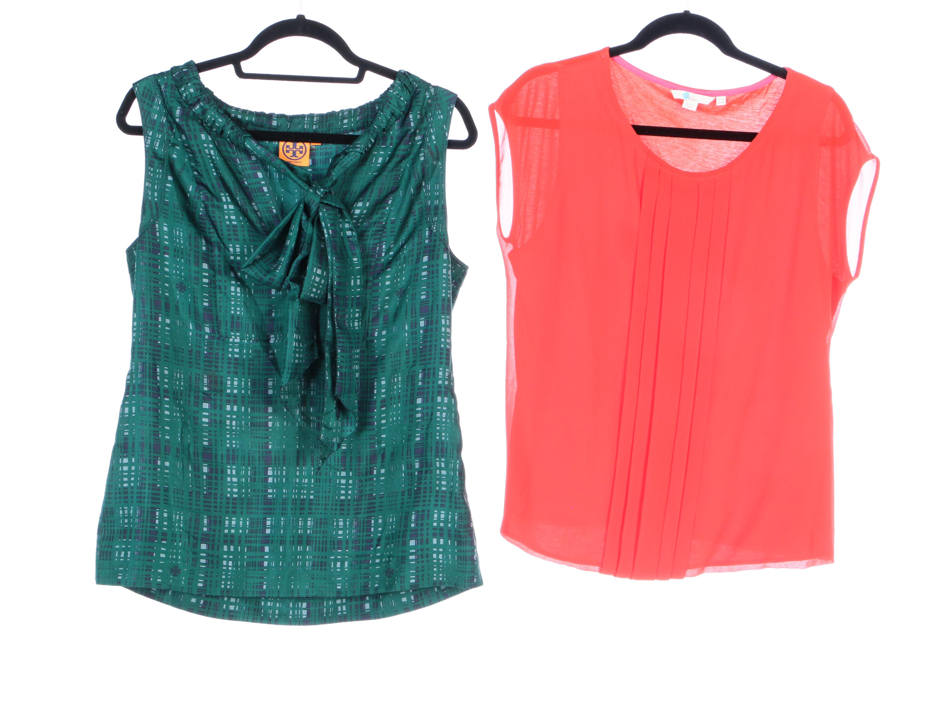 Lafayette 148 Barrow Trousers and V-Neck Top with Other Sleeveless Tops