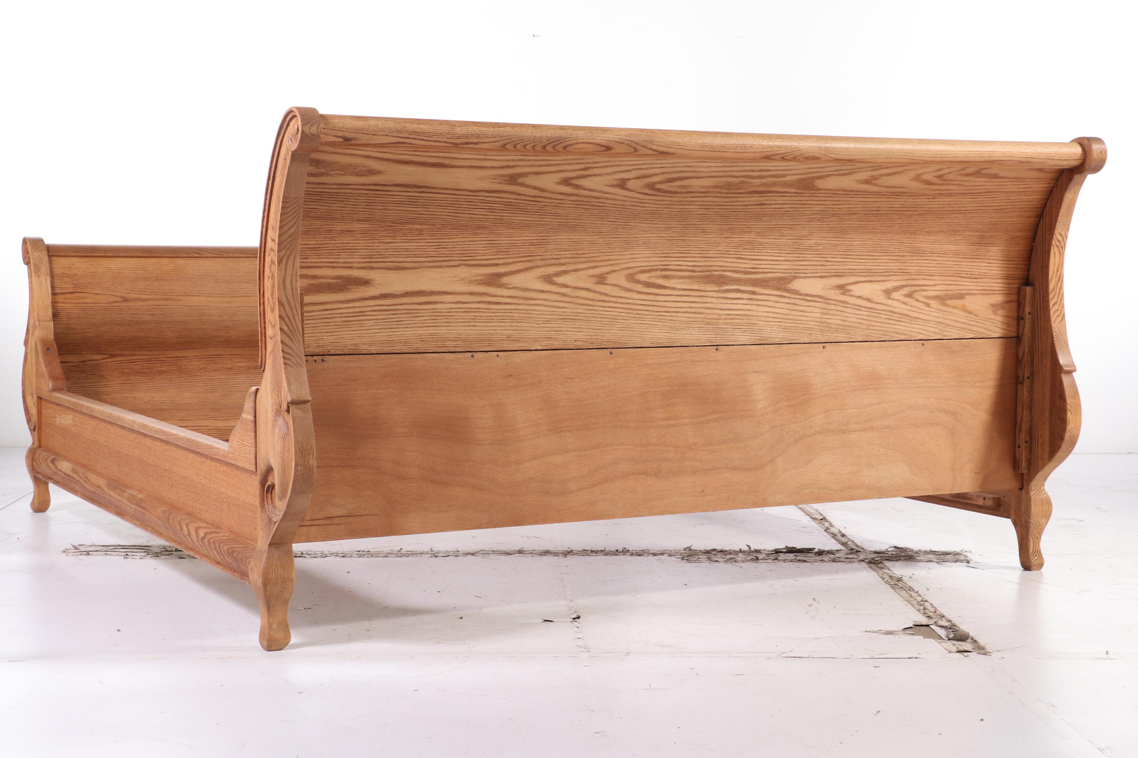 Oakwood Interiors "Versailles" Collection Oak King Size Sleigh Bed Frame