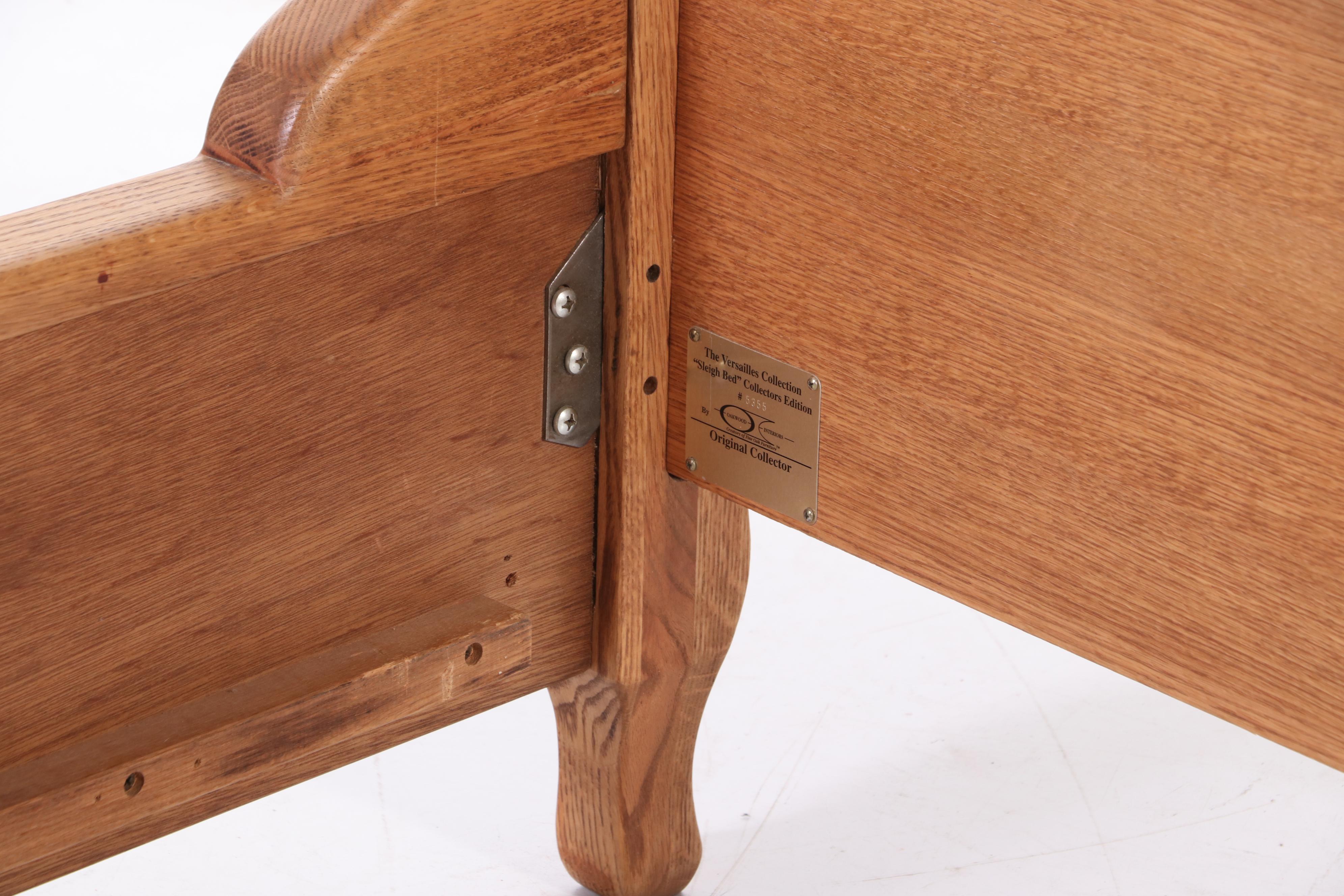 Oakwood Interiors "Versailles" Collection Oak King Size Sleigh Bed Frame