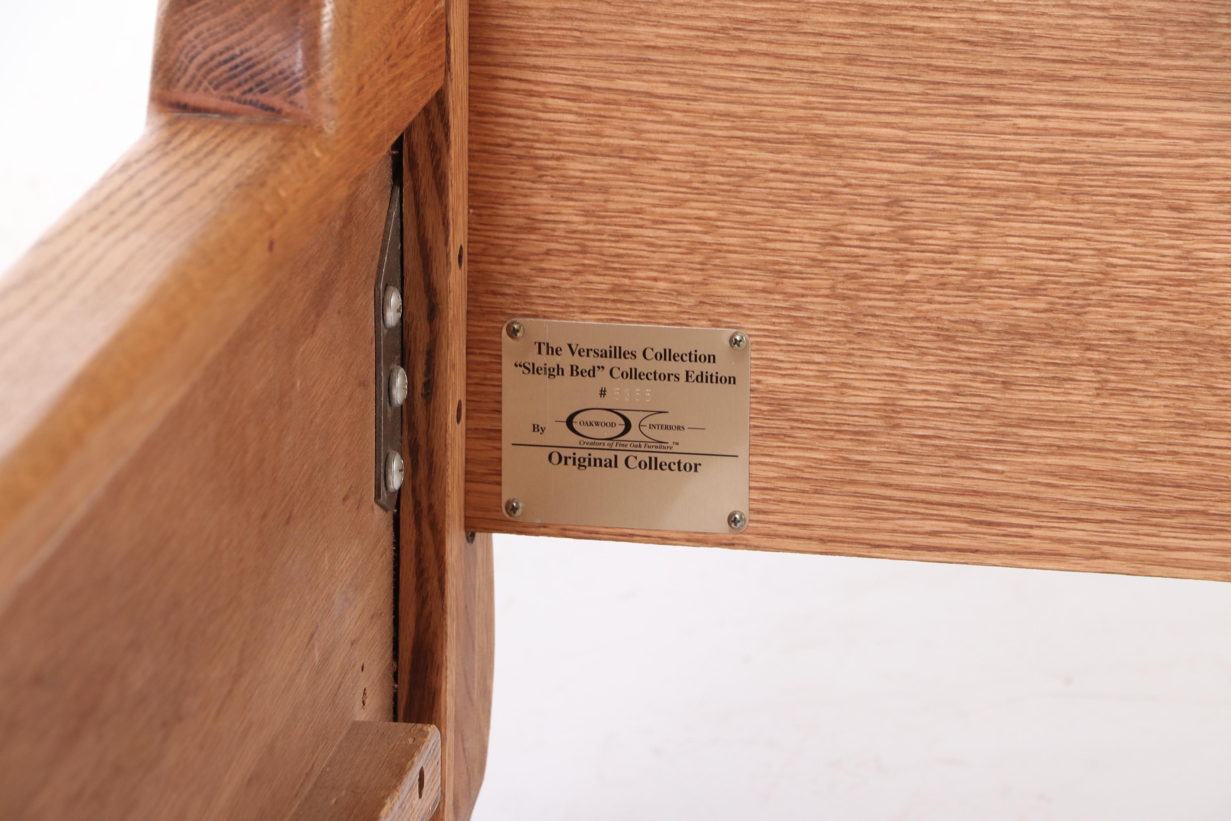 Oakwood Interiors "Versailles" Collection Oak King Size Sleigh Bed Frame