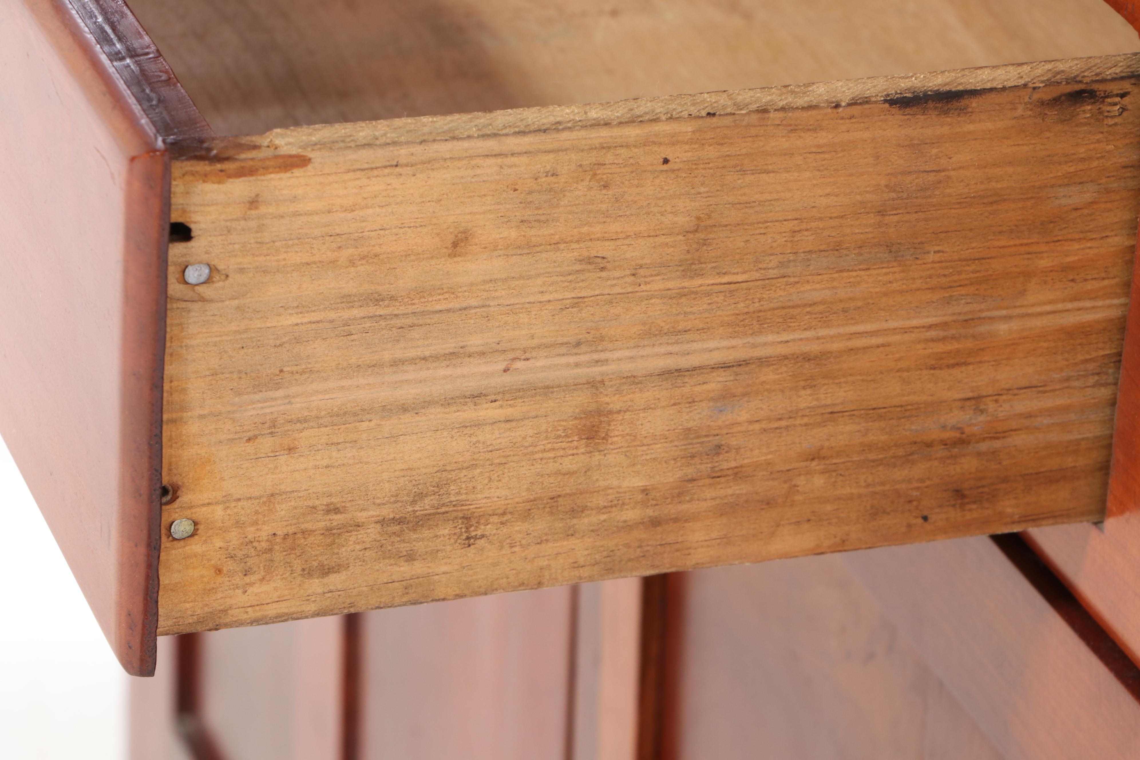 Federal Style Cherry Corner China Cabinet, Early 20th Century