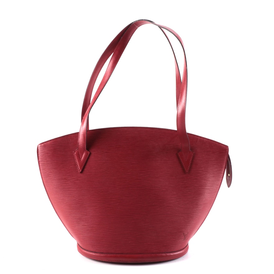 Louis Vuitton Saint Jacques MM in Red Epi and Smooth Leather