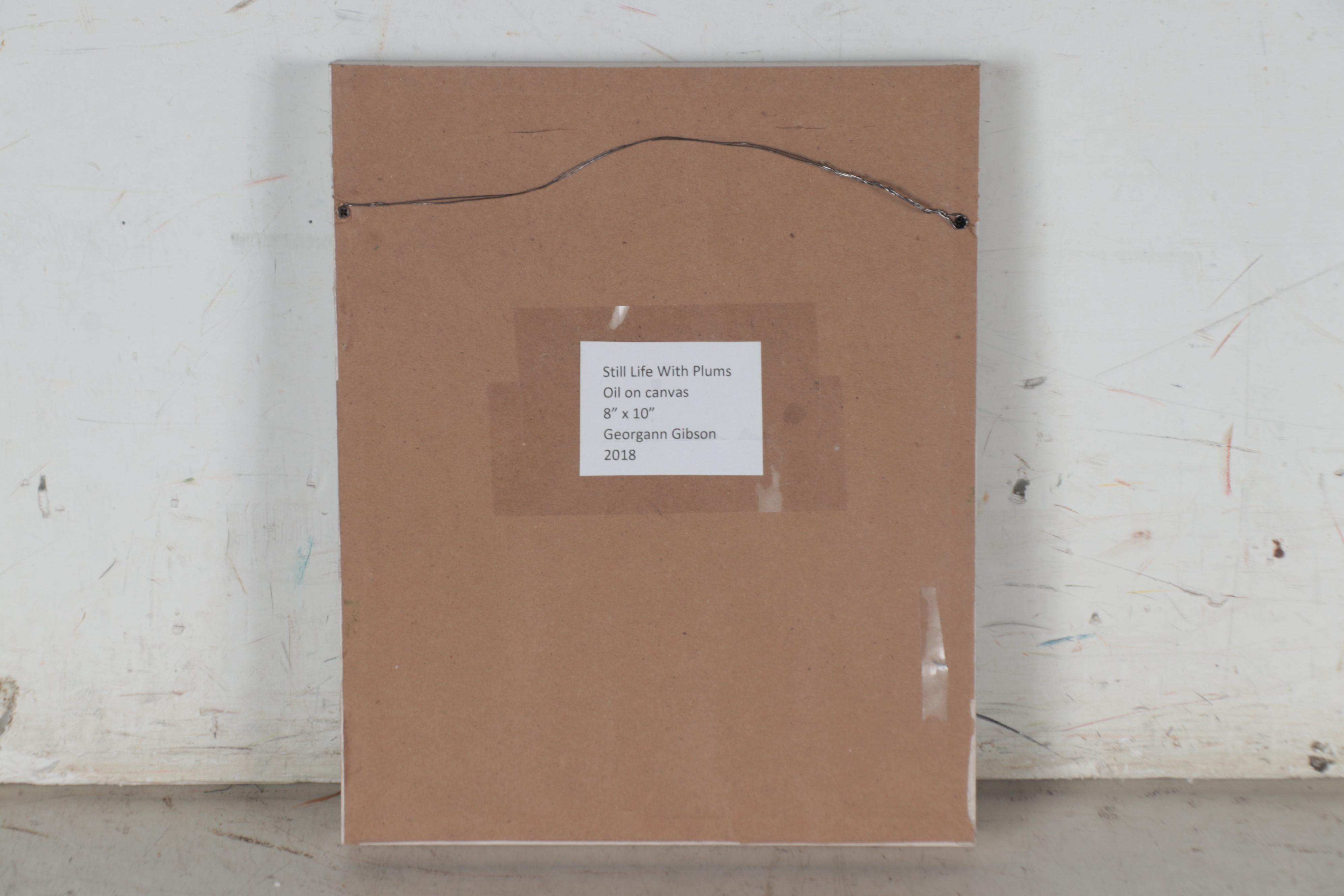 Georgann Gibson Oil Painting "Still Life with Plums," 2018