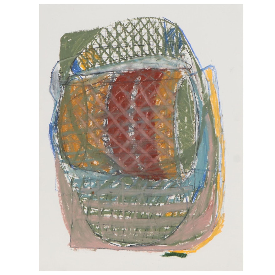 Lawton Orchard Abstract Mixed Media Drawing, 2015