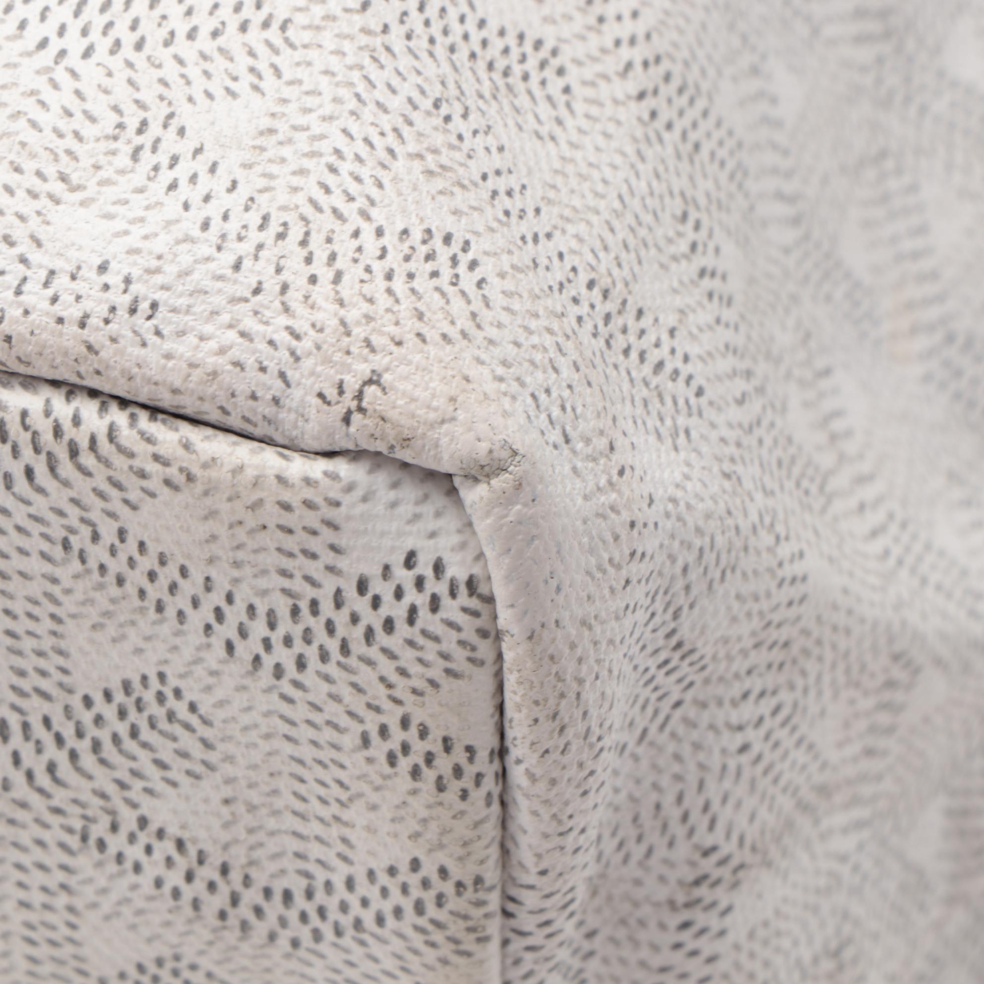 Goyard St. Louis Tote Bag with Detachable Pochette in White Goyardine Print