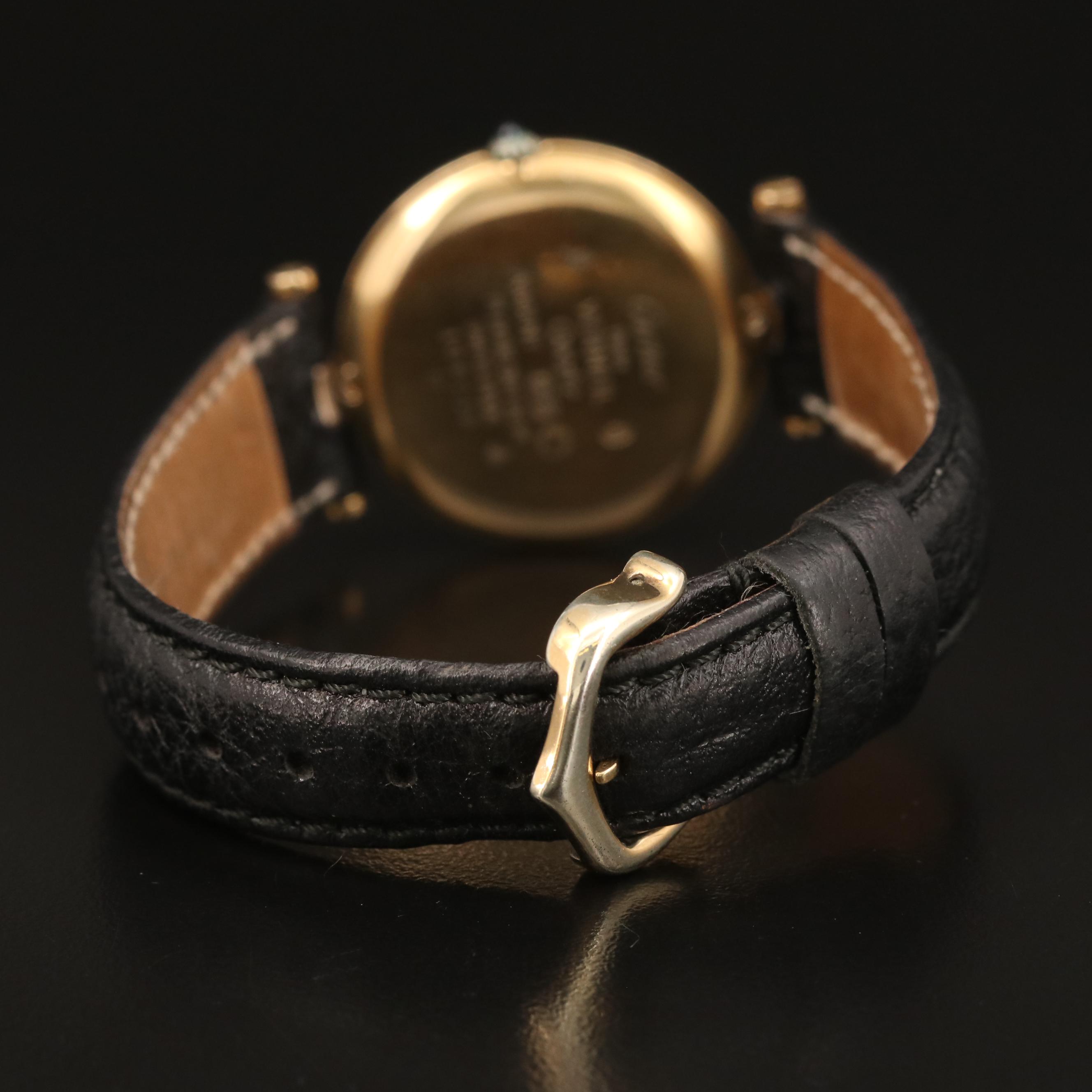 Vintage Cartier Vendome Vermeil Quartz Watch