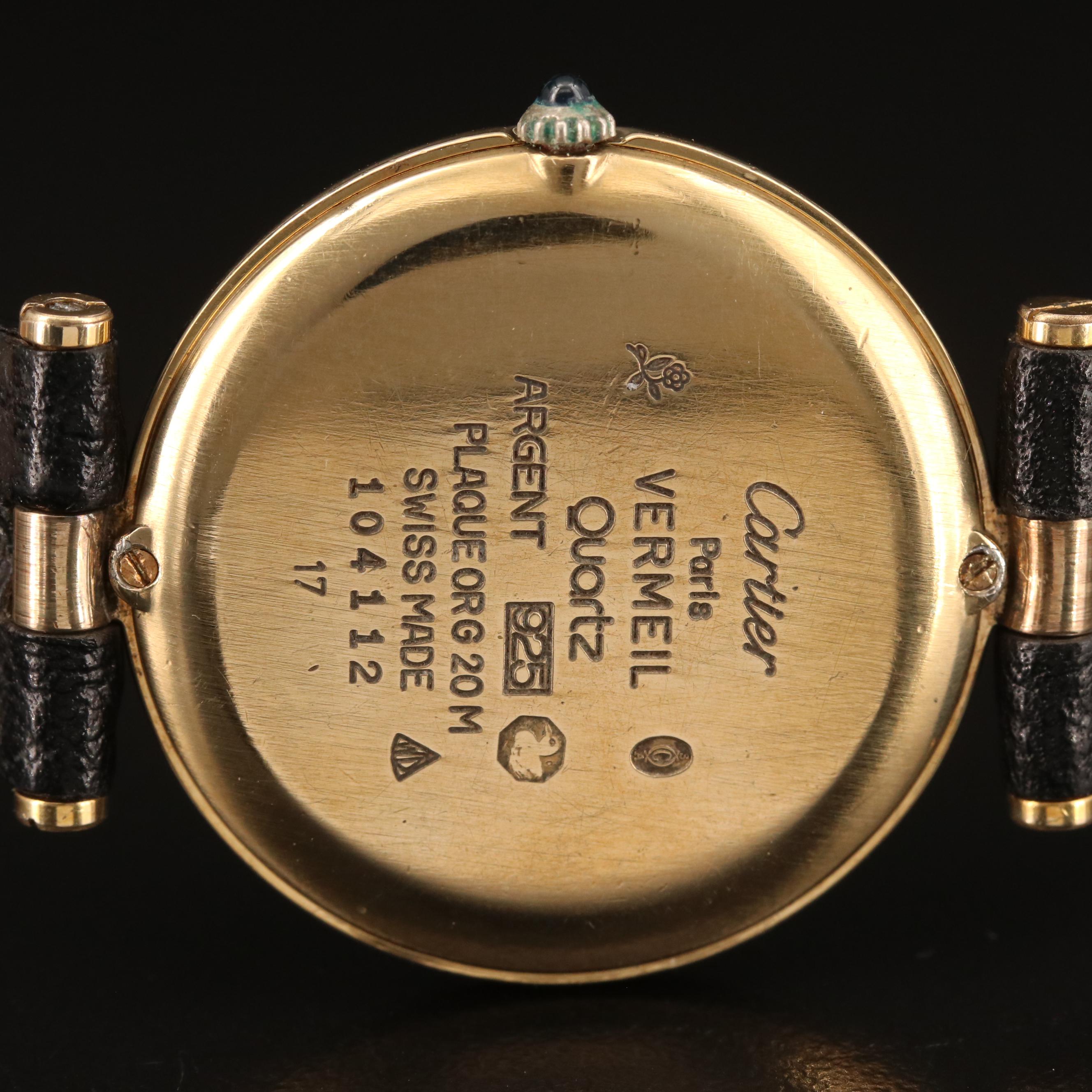 Vintage Cartier Vendome Vermeil Quartz Watch