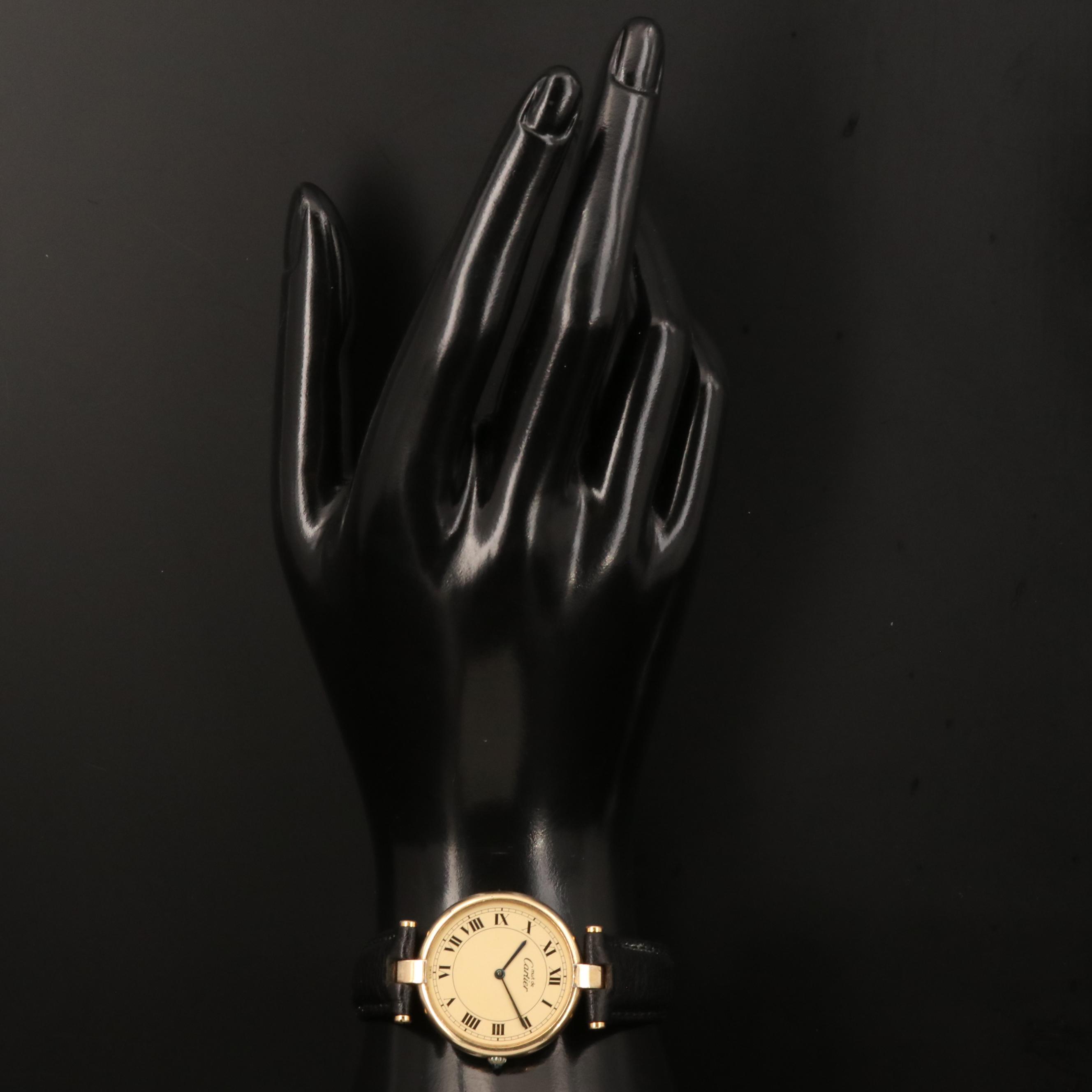 Vintage Cartier Vendome Vermeil Quartz Watch