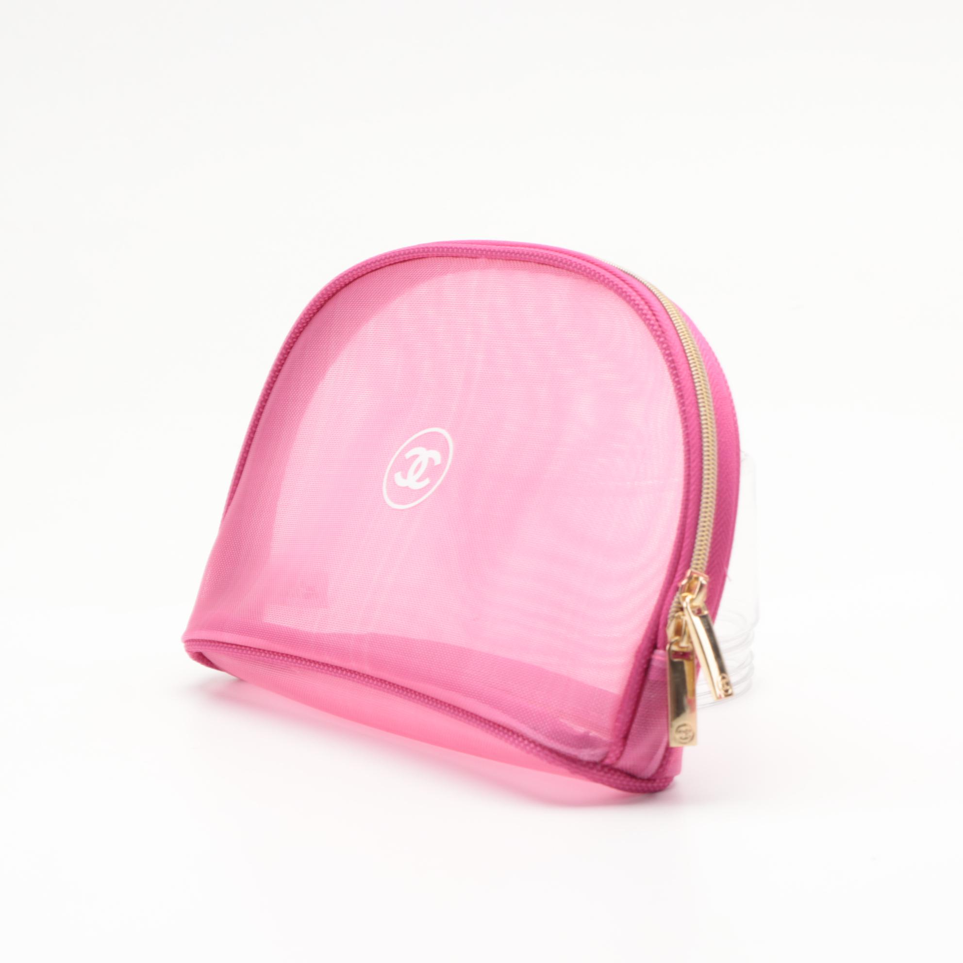 Chanel Pink Makeup Bag and Tote Complimentary Promotional Gifts