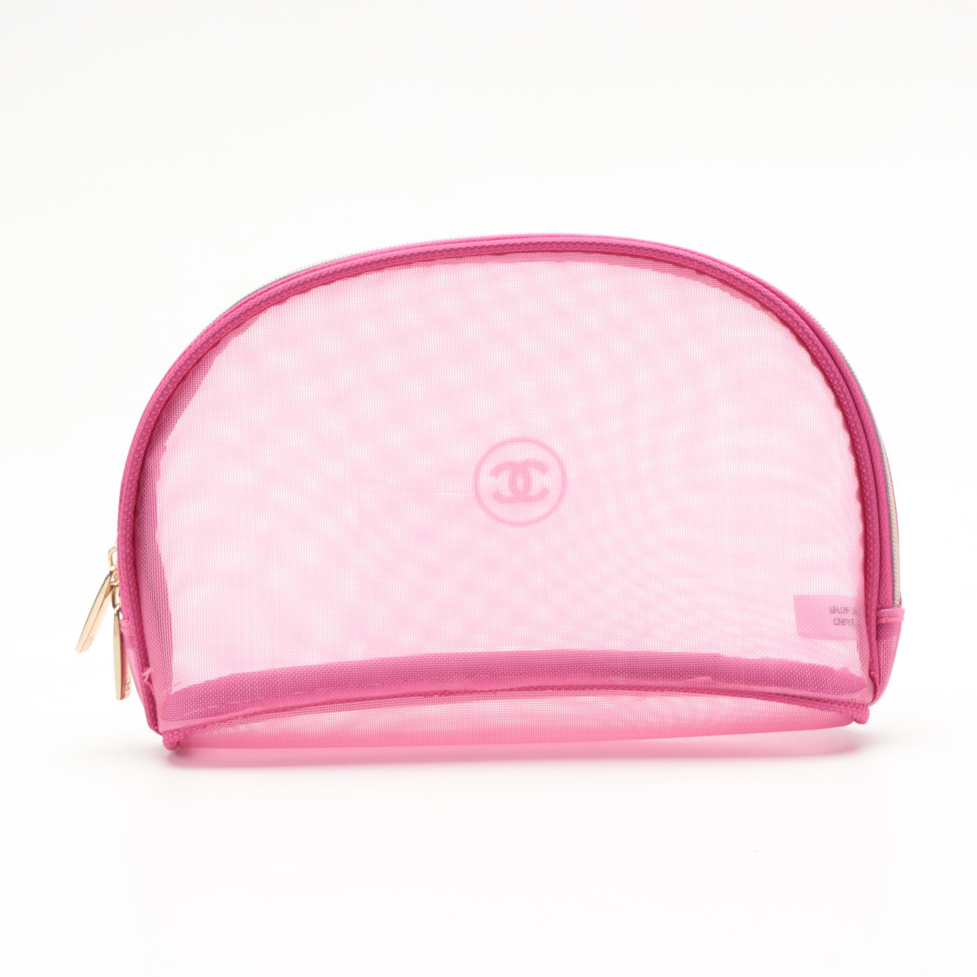 Chanel Pink Makeup Bag and Tote Complimentary Promotional Gifts