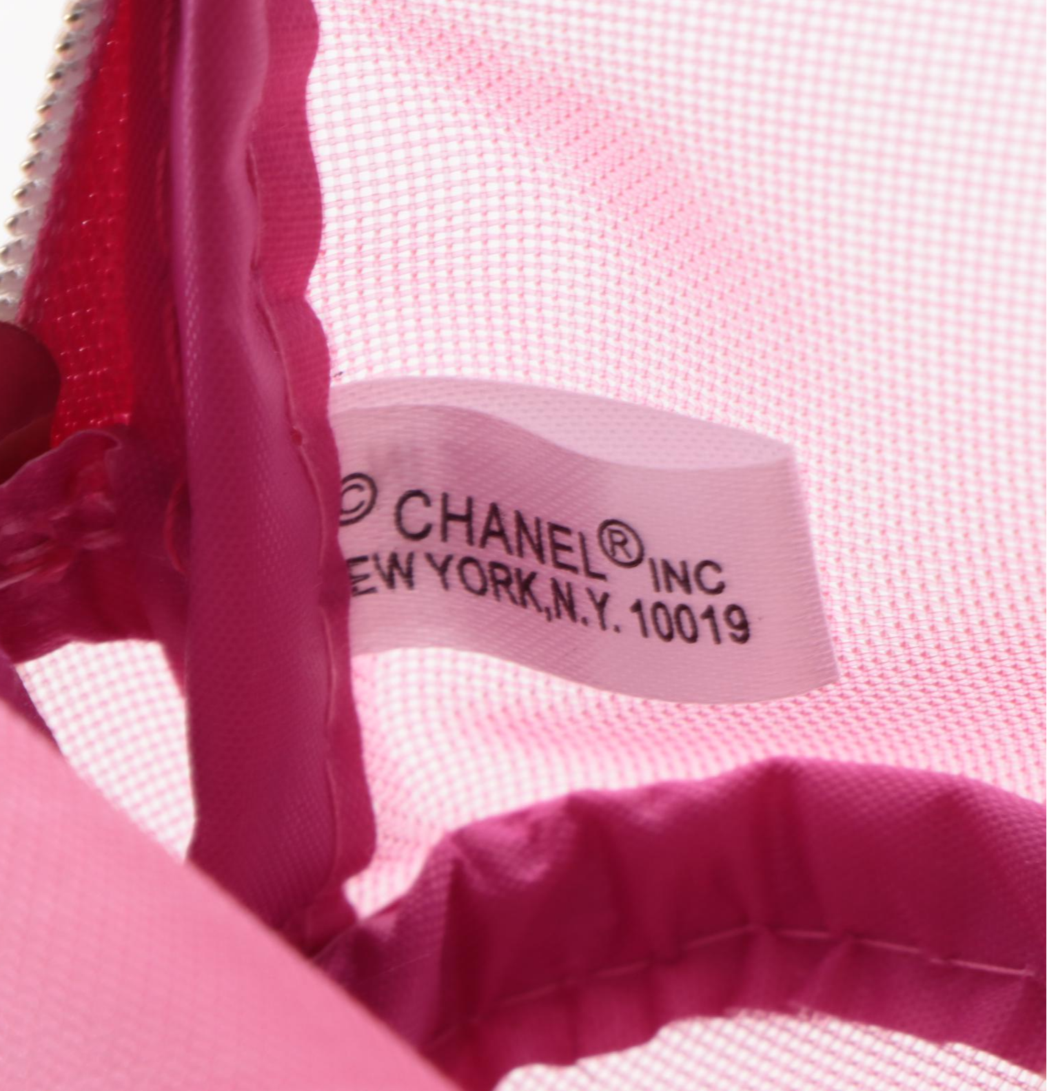 Chanel Pink Makeup Bag and Tote Complimentary Promotional Gifts