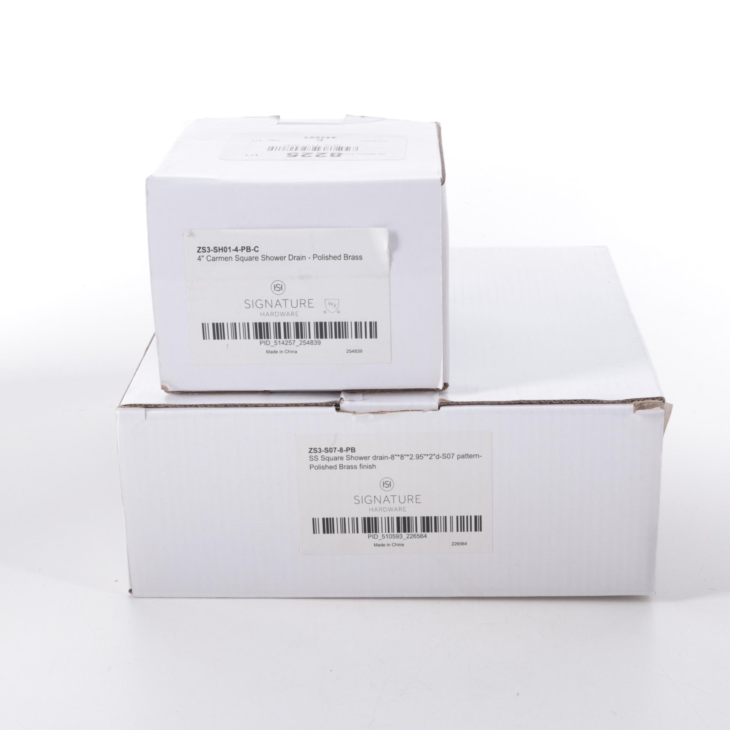 Polished Brass Finished Stainless Steel Shower Drains