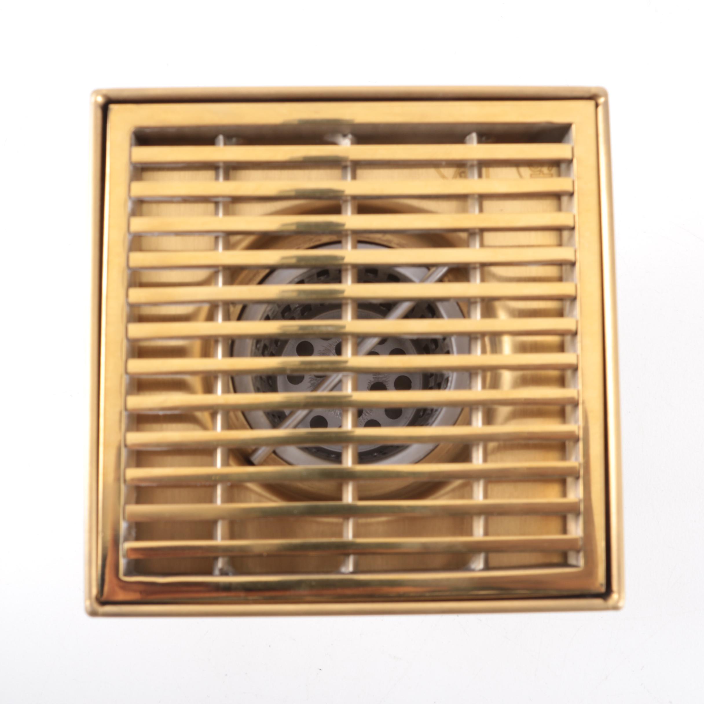 Polished Brass Finished Stainless Steel Shower Drains