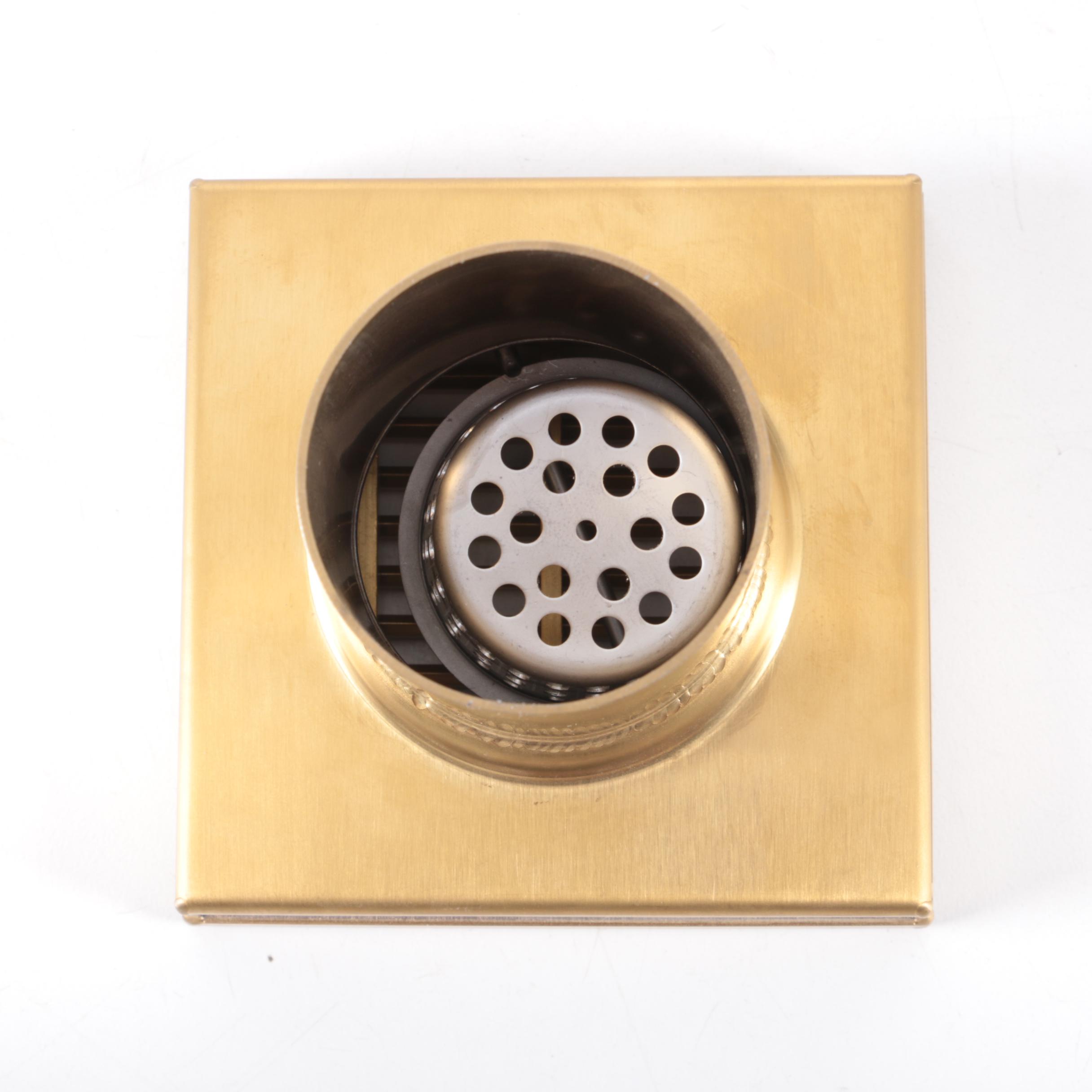Polished Brass Finished Stainless Steel Shower Drains