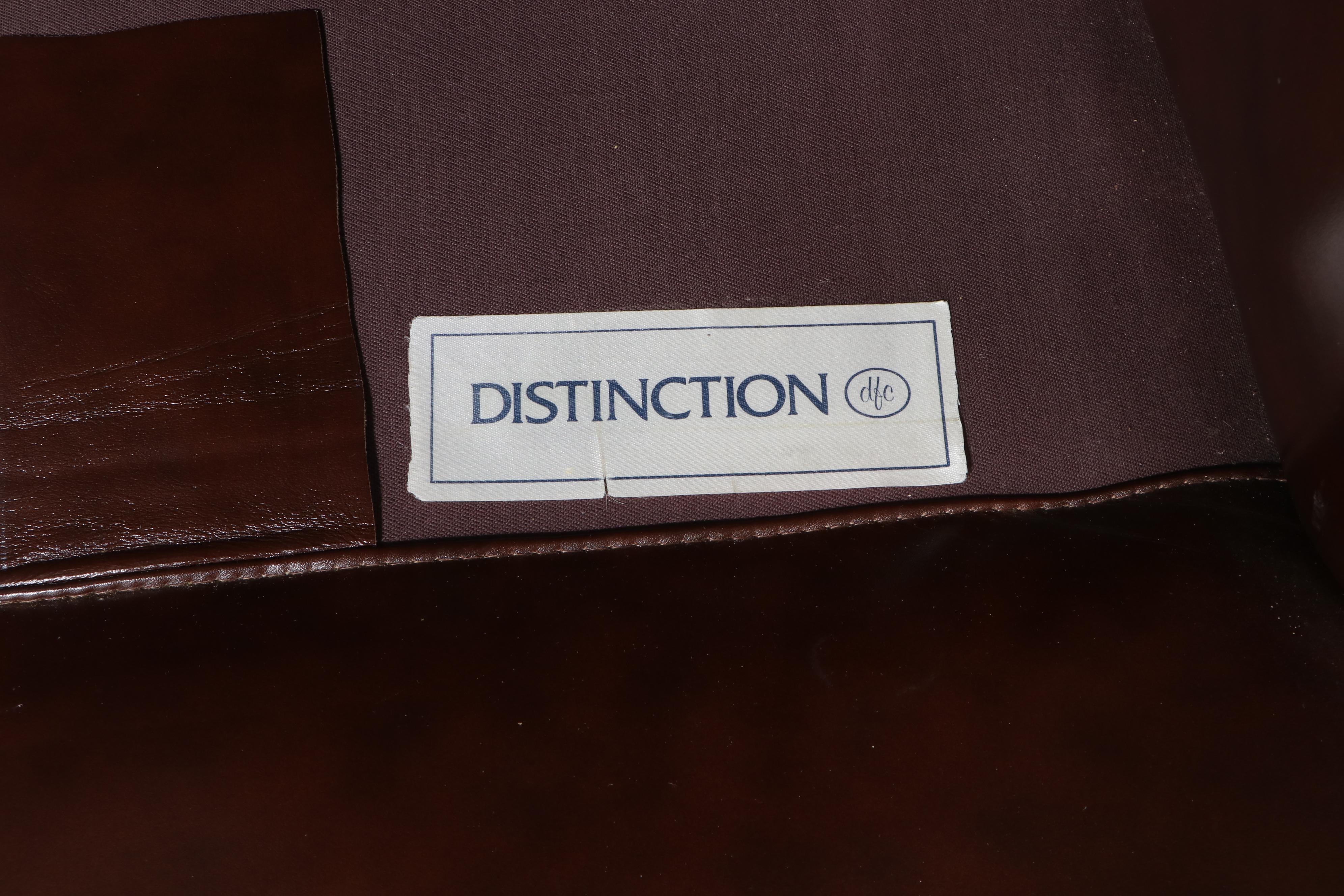 Distinction Furniture Bonded Leather Club Chair and Ottoman