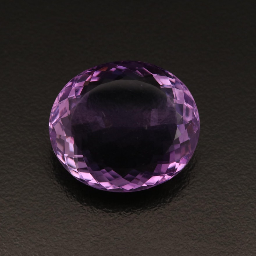 Loose 26.37 CT Oval Faceted Amethyst