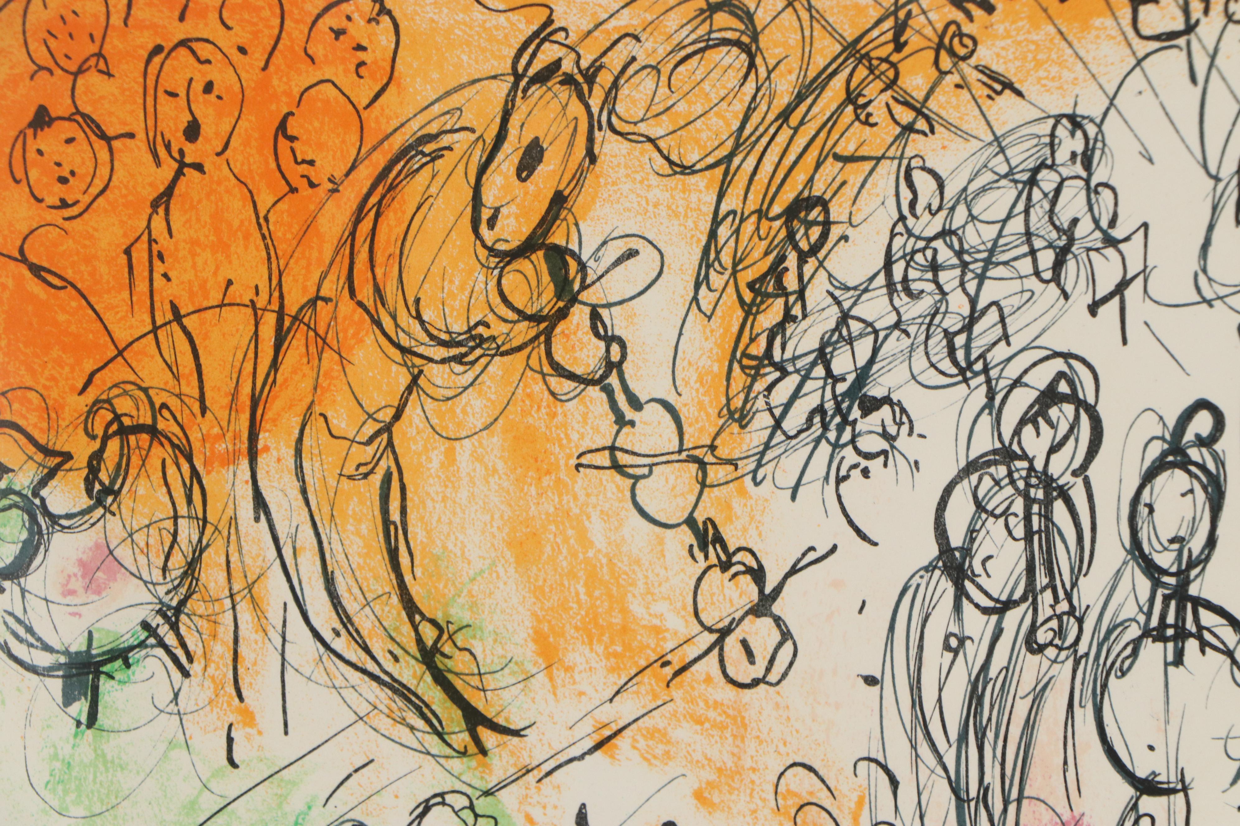 Marc Chagall Double-Page Lithograph for "Derrière le Miroir," 1957