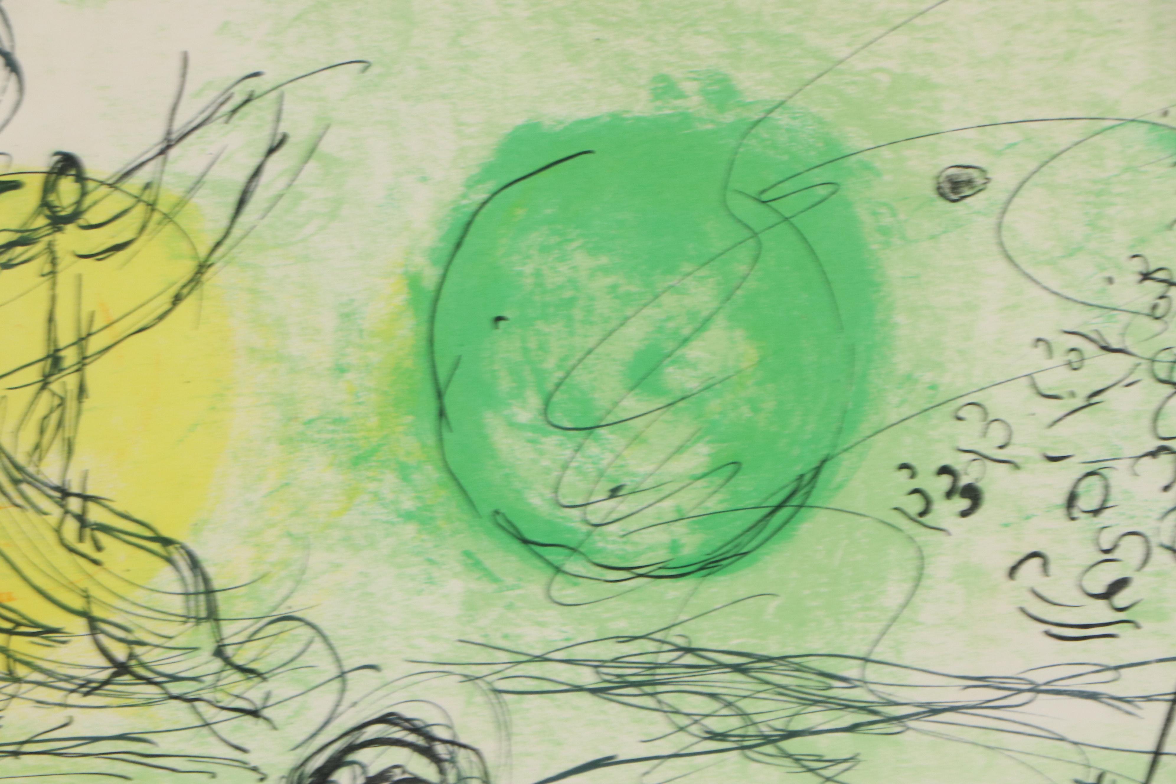 Marc Chagall Double-Page Lithograph for "Derrière le Miroir," 1957