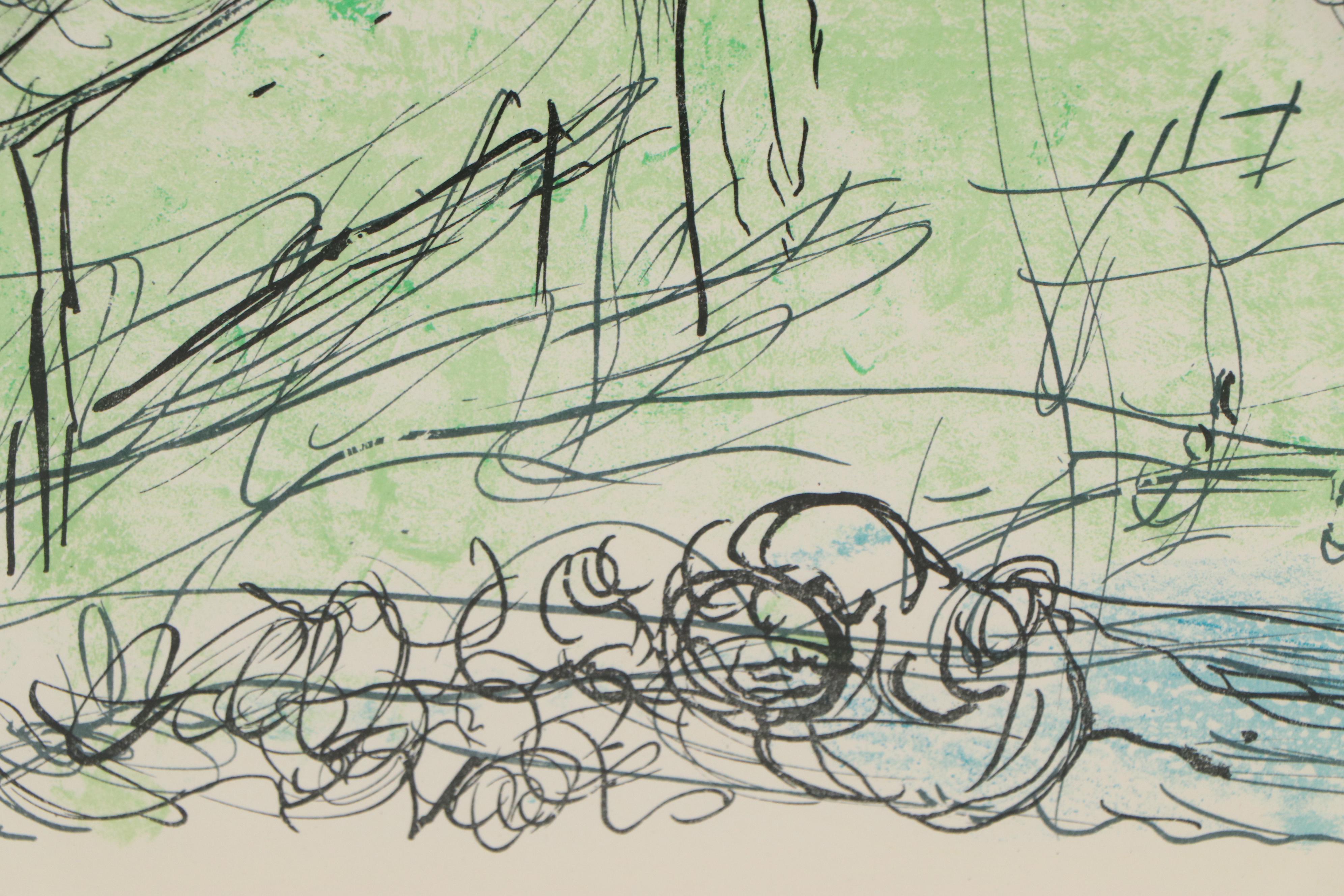 Marc Chagall Double-Page Lithograph for "Derrière le Miroir," 1957